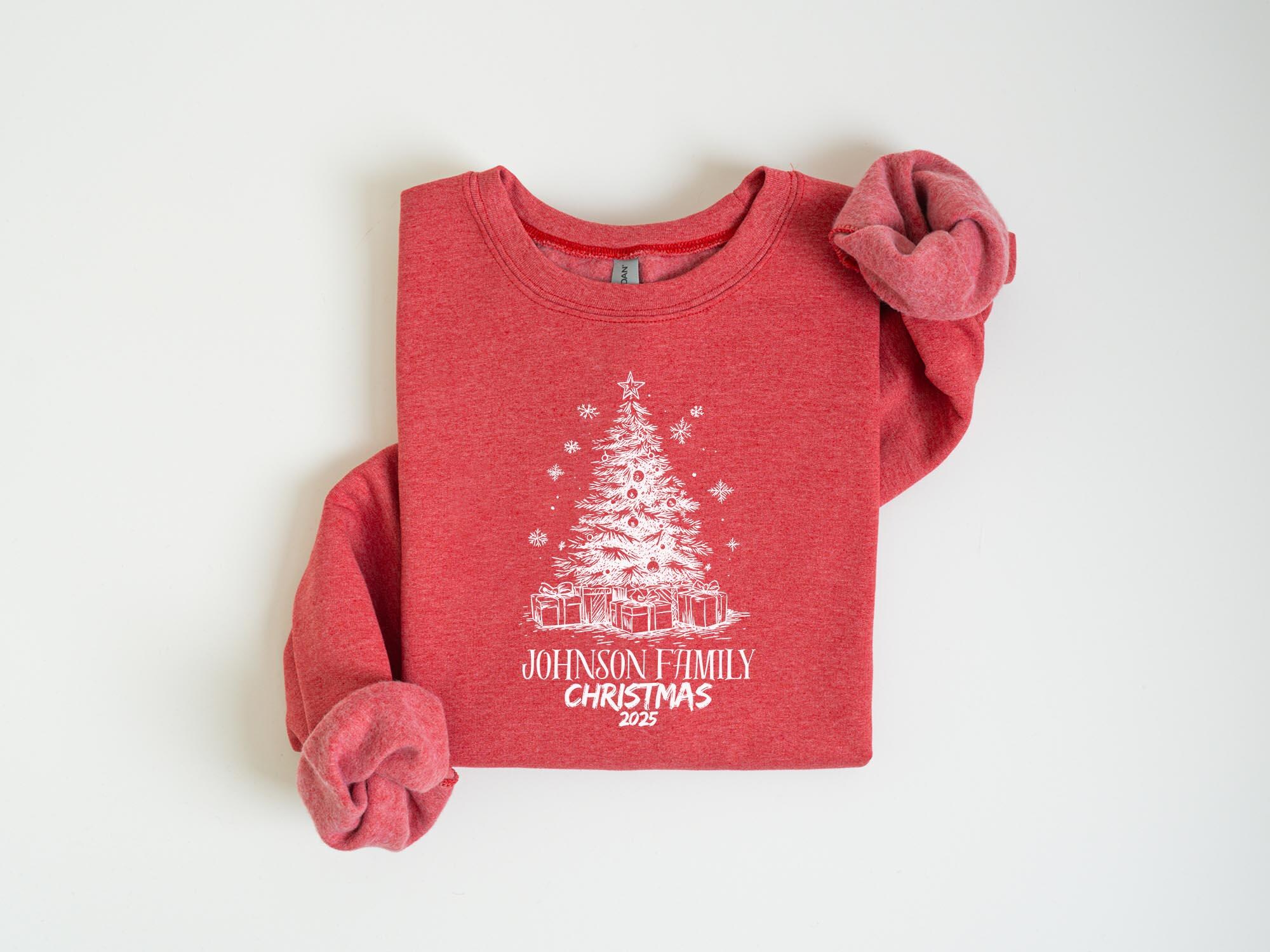 Personalized Family Christmas Sweatshirt, Personalized Christmas Crew 2025, Personalized Christmas Family Tee, Family Christmas Name Shirt