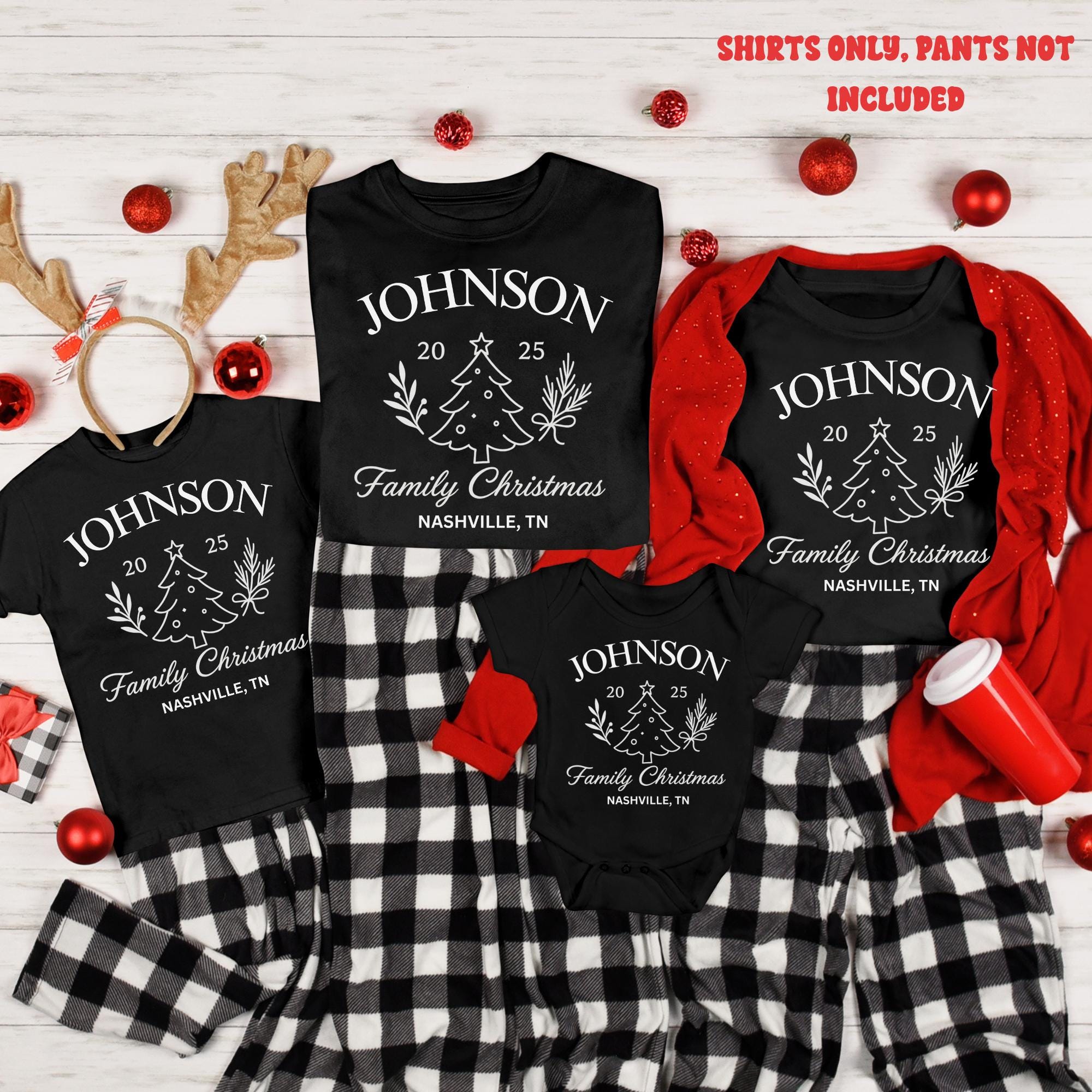 Family Christmas 2025 Shirt, Christmas Family Shirt, Personalized Family Matching Christmas Shirts, Merry Christmas Outfit, Xmas Gift