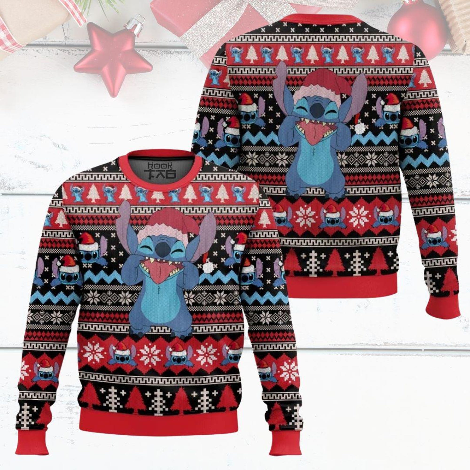 Cute Stitch Ugly Christmas Sweater, Lilo And Stitch Xmas Sweater, Disneyland Cartoon Sweater, Best Ever Day Holiday Sweater