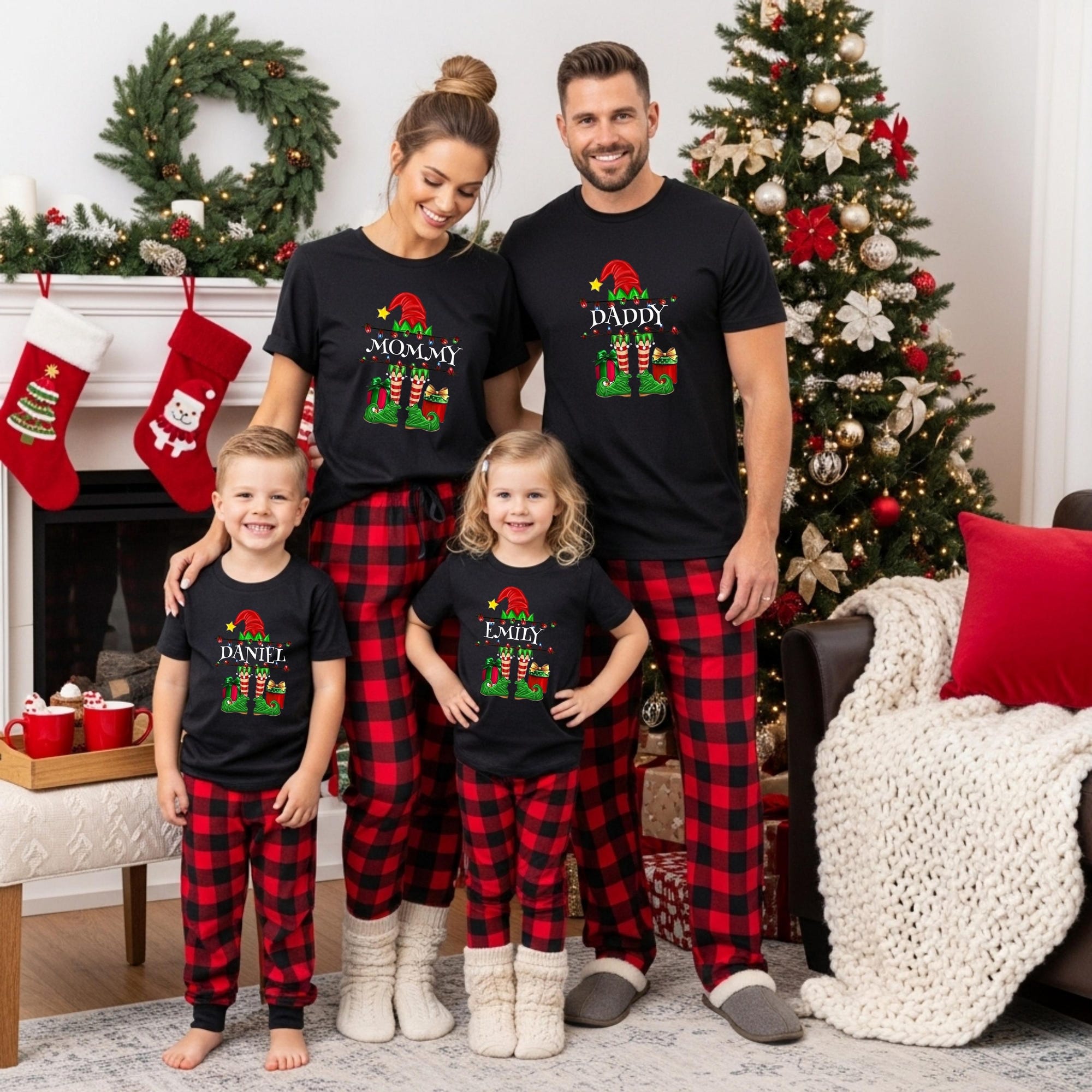Custom The Elf T-Shirt, Custom Elf Shirt, Christmas Family Matching, Funny Christmas Tee, Christmas Elf Shirts, Christmas Family Matching