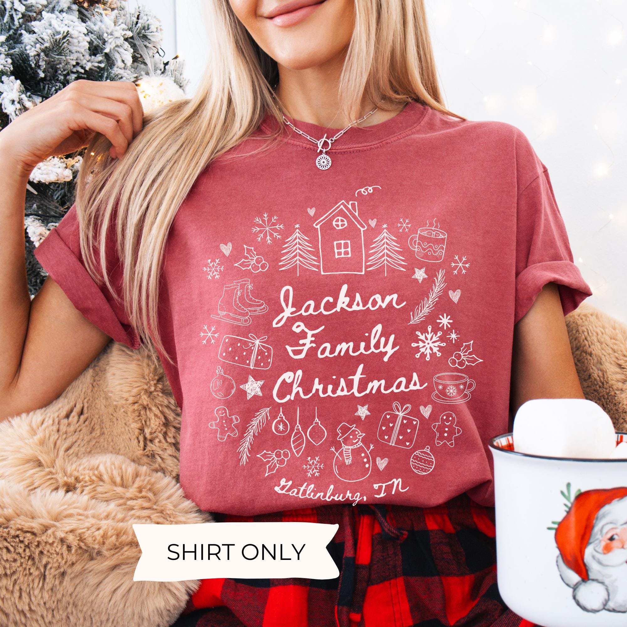 il_2000xN.7262351151_9t59.jpg Custom Name Family Christmas T-Shirts: Doodle Christmas Matching Comfort Colors Shirts