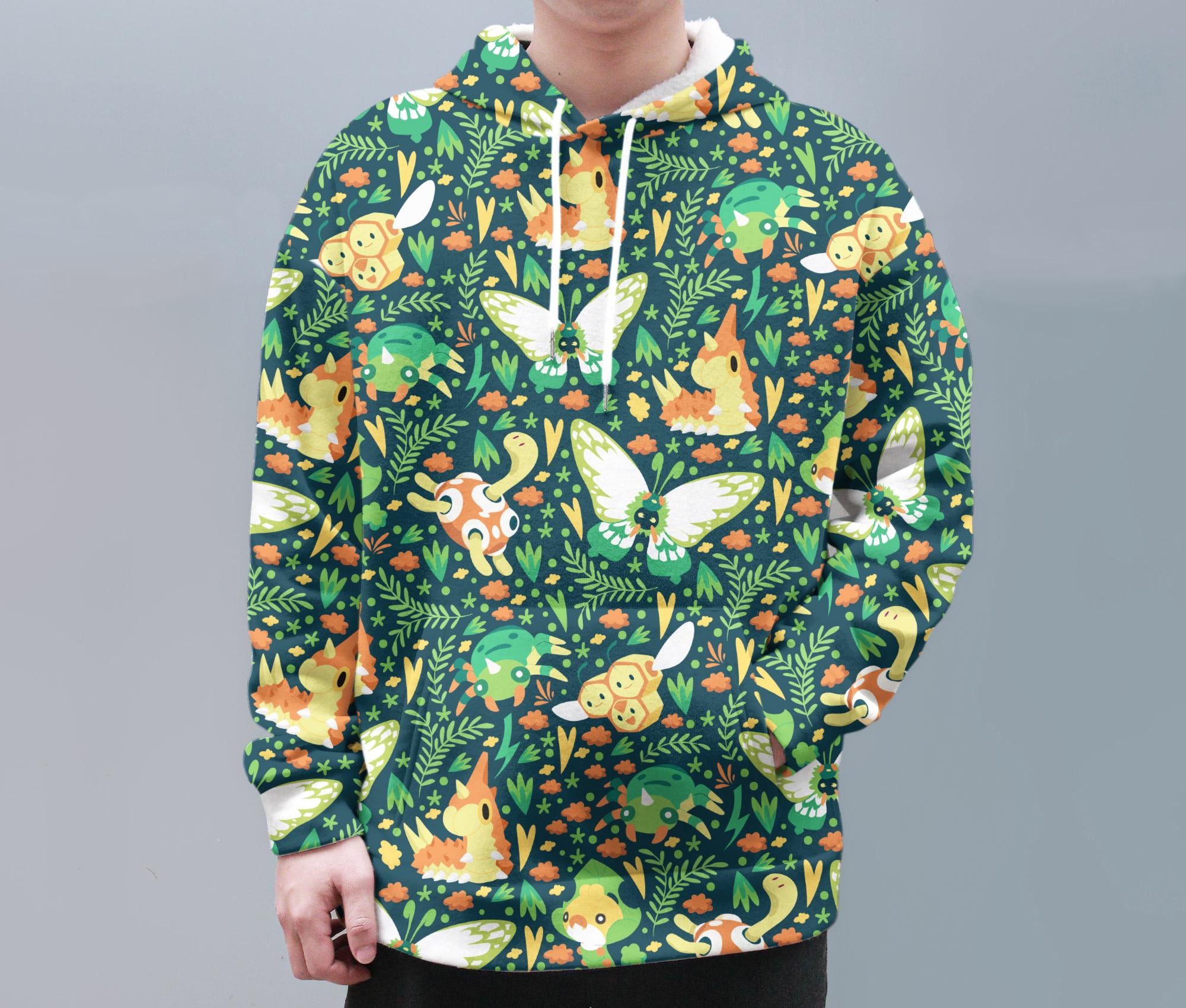 il_2000xN.7262815017_1seq-3.jpg Shuckle and Butterfree Hoodie, Kawaii Graphic Hoodie, Cute Unisex Hoodie, Funny Sweatshirt, Trendy Crewneck Hoodie Gift