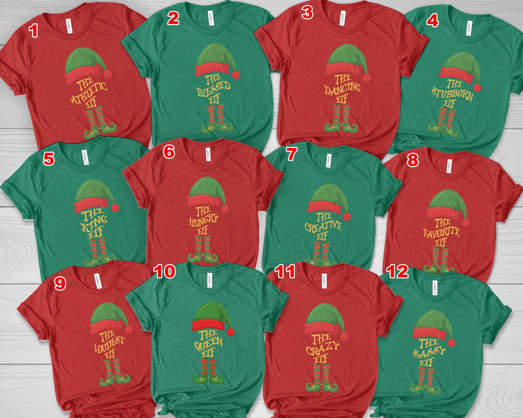 Custom Christmas ELF Family Matching, Funny Christmas Shirt, Christmas Elf Shirts, Christmas Family Matching JCRH04
