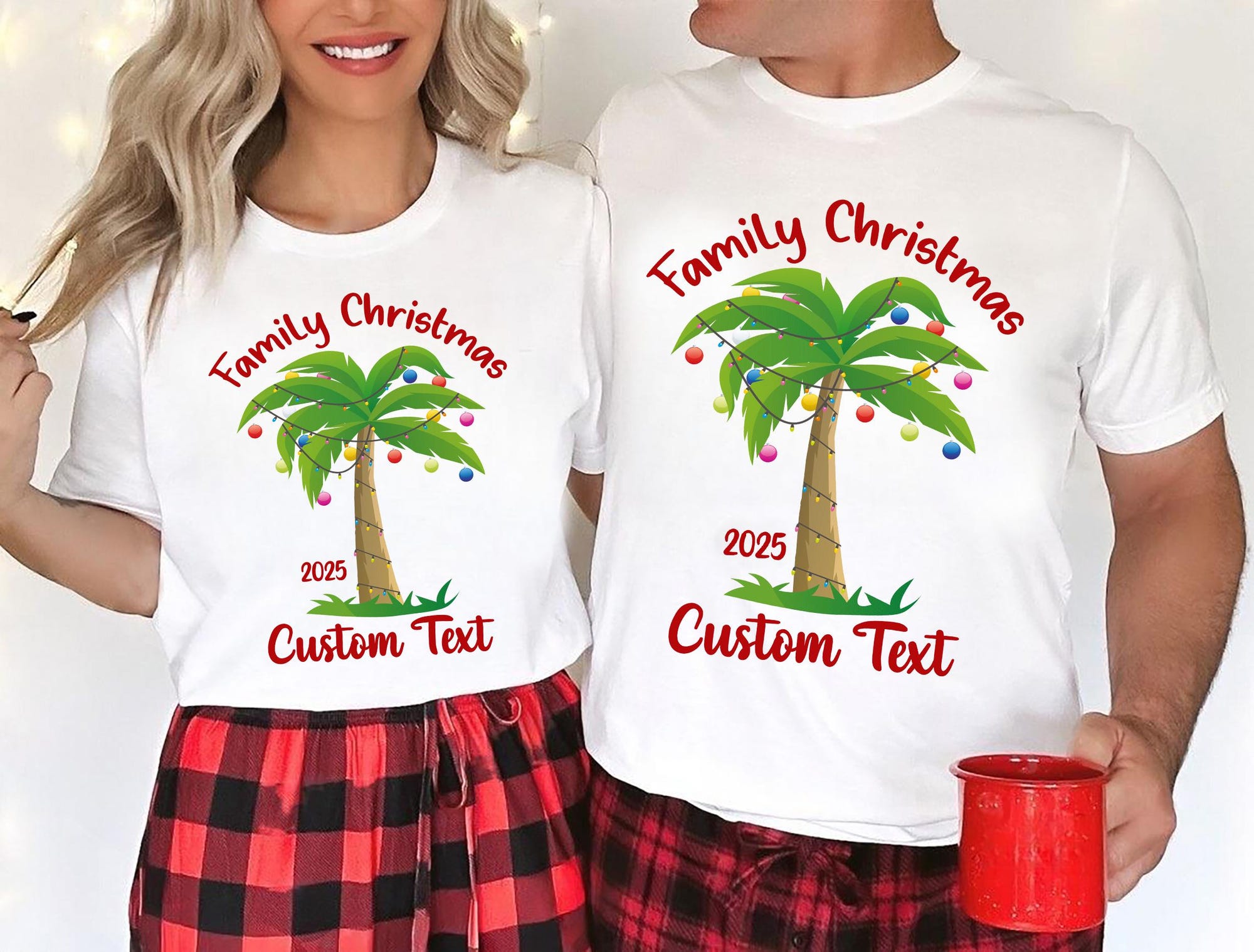 Tropical Christmas Tshirt, Personalized Matching Family Christmas Shirts, Christmas Beach Shirt, Christmas Gifts, Christmas Vacation Shirt