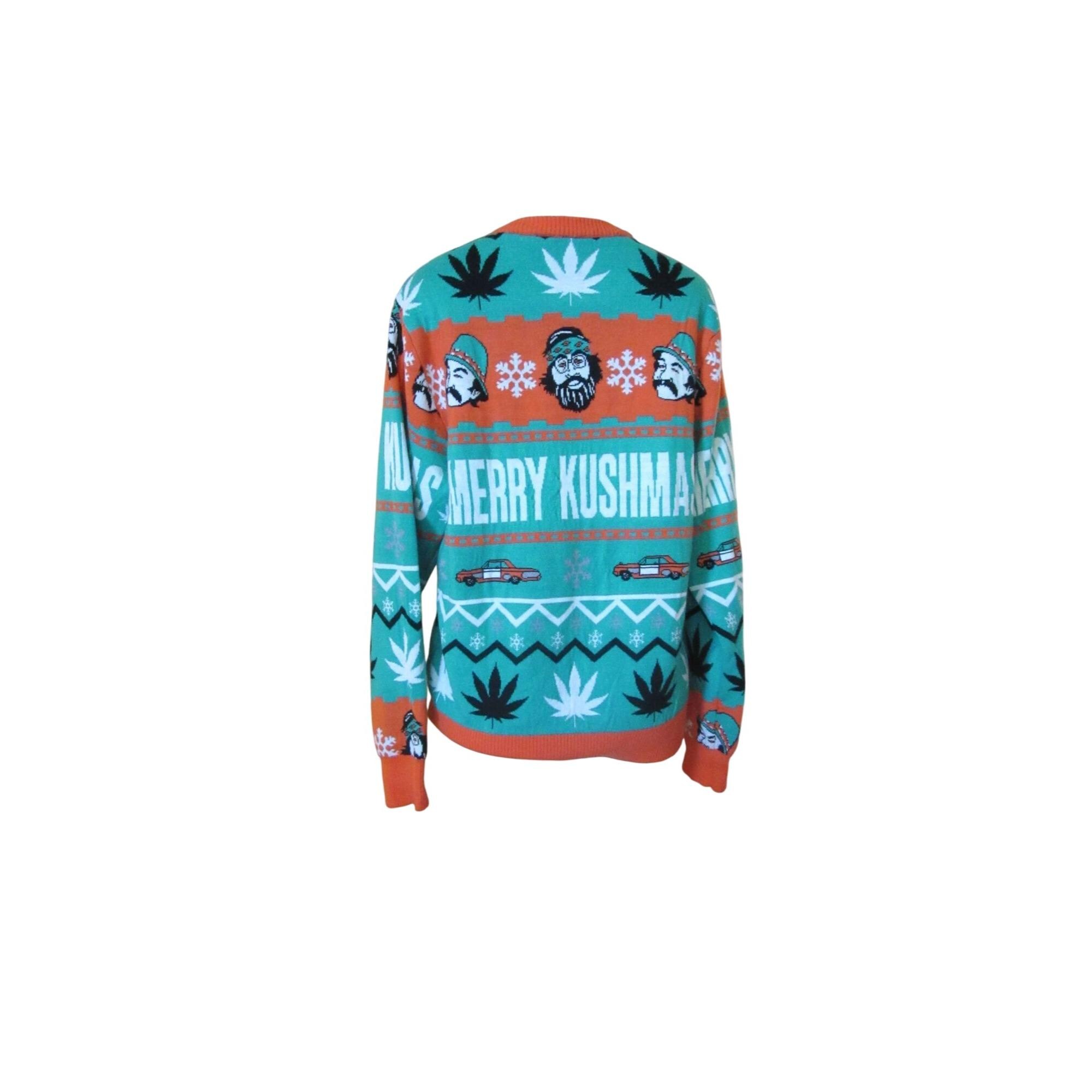 il_2000xN.7264437673_5cry.jpg Vintage Cheech & Chong Merry Kushmas Ugly Christmas Sweater Medium