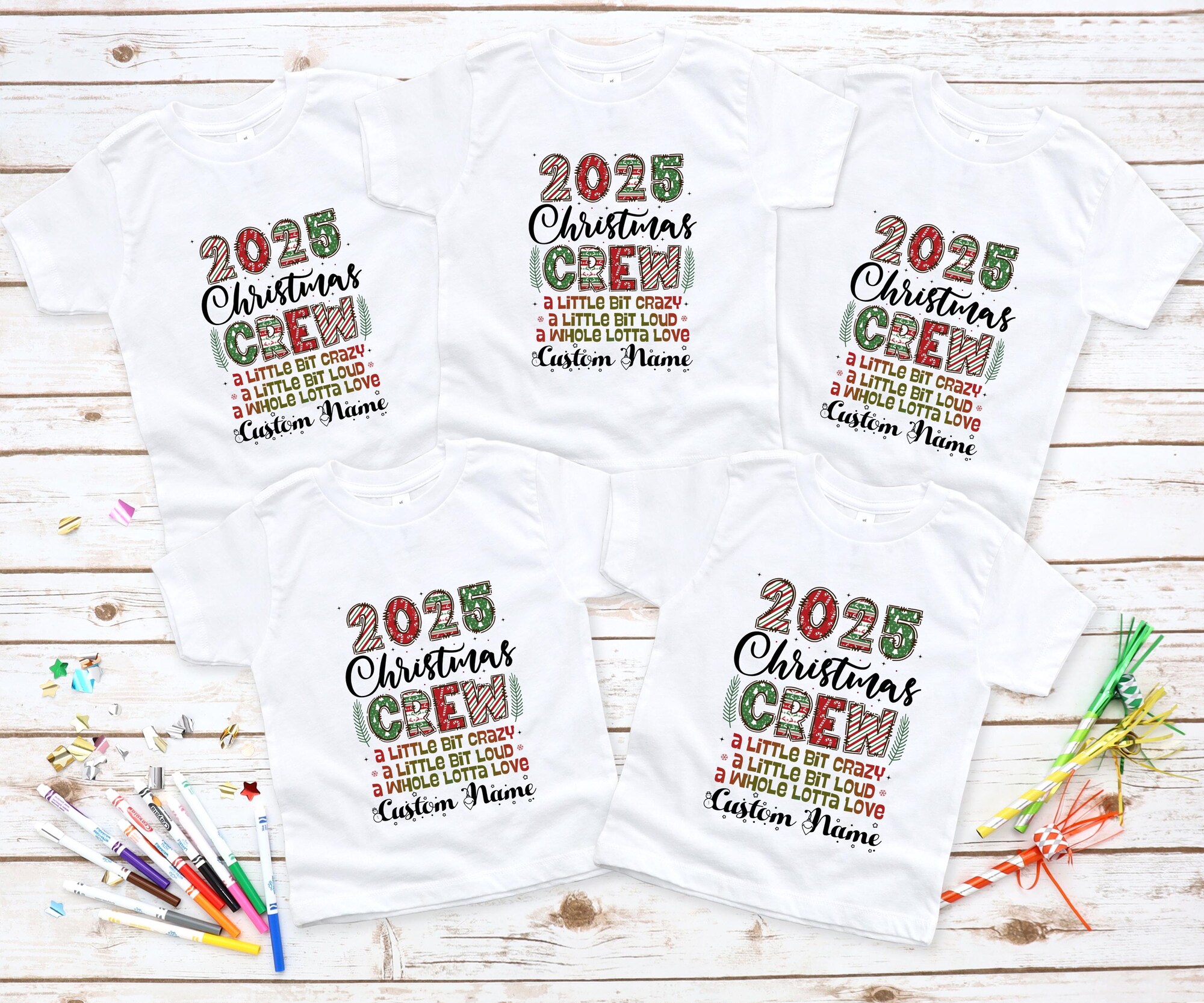 Custom 2025 Christmas Crew shirt,We Are Family Christmas,Peronalized Family Christmas Tshirt, Festive Holiday Shirt, Xmas matching Tee Gift