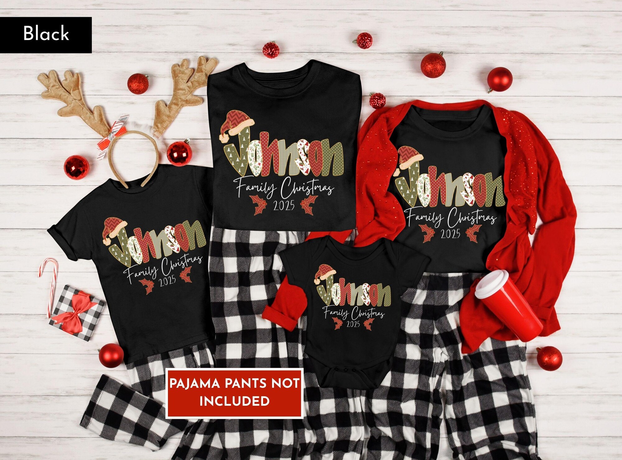 Custom Family Name Christmas Shirt Personalized Matching Family Christmas Tshirt Cute Group Holiday Tee Xmas 2025 Adult and Youth Unisex