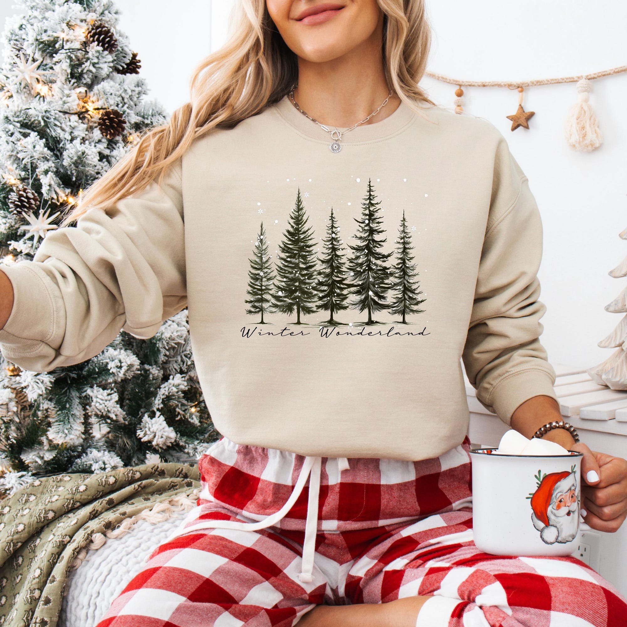 Christmas Trees Shirt, Womans Holiday Shirt, Winter Outfit, Merry Christmas T-Shirt, Happy New Year Shirt, New Year 2026 Shirt