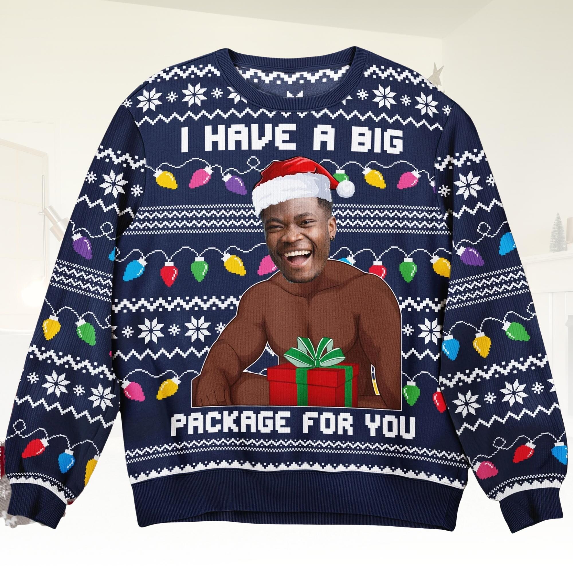 il_2000xN.7269140598_d3v2.jpg Personalized Christmas Ugly Sweater, I Have A Big Package For You Sweater, Funny Matching Winter Outfit, Cute Christmas Gift
