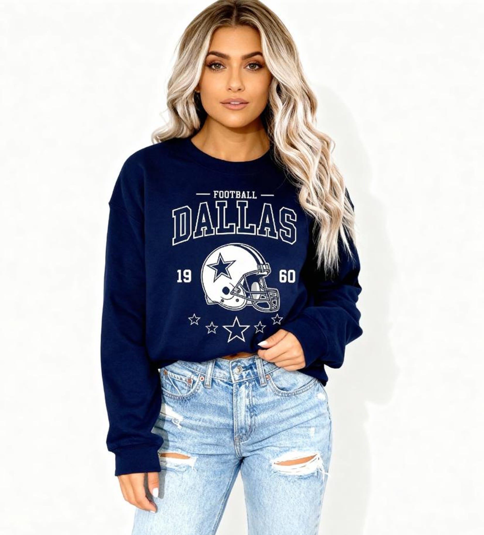 il_2000xN.7269448080_cxdw.jpg Dallas Football Unisex Shirts, Vintage 90s Dallas Football Team Crewneck Sweatshirt, Retro Dallas Game Day T-Shirt, Dallas Fans Gift