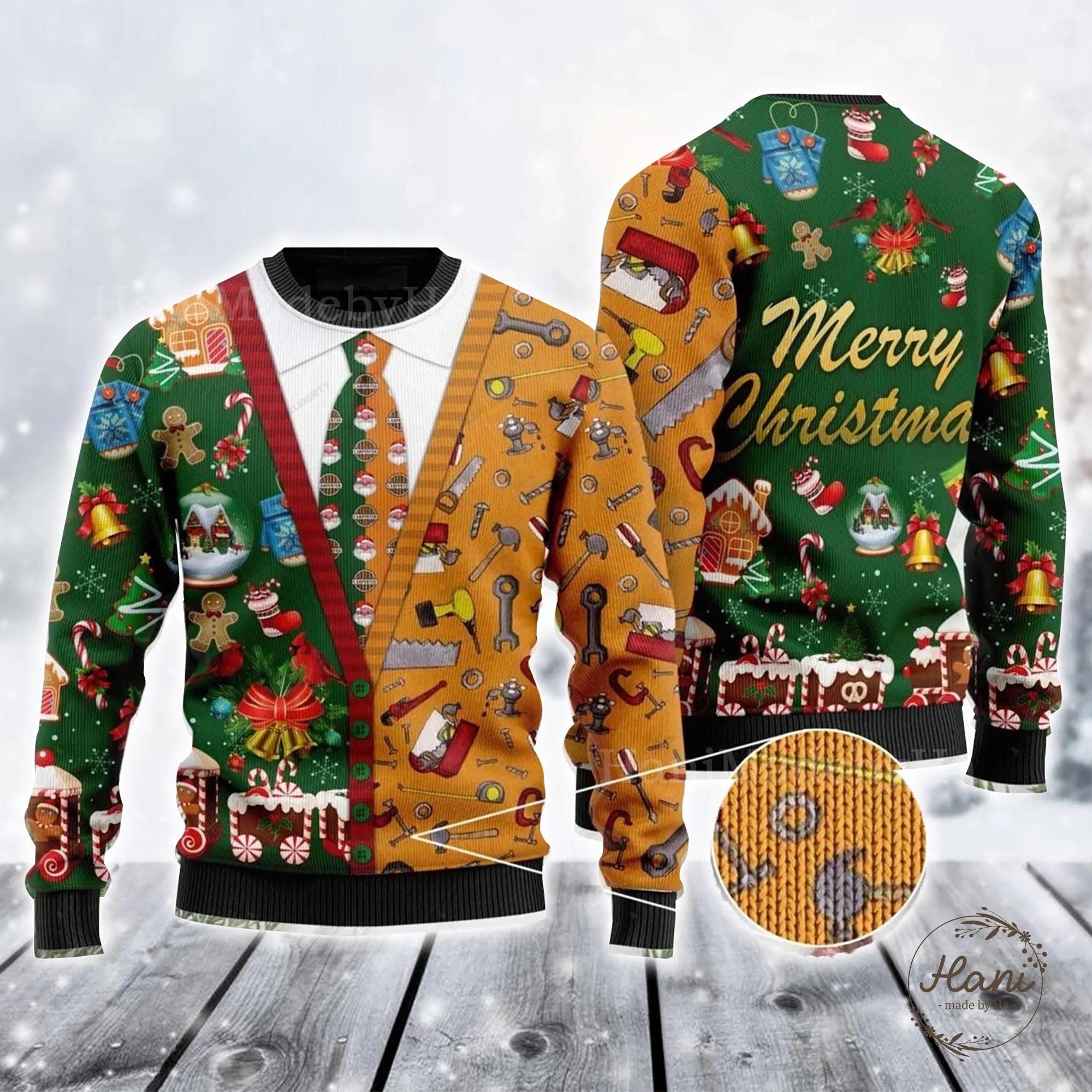 Arborist Ugly Sweater Christmas Gift, Fun Christmas Ugly Sweater for Men Women, Holiday Ugly Sweater for Tree Lovers