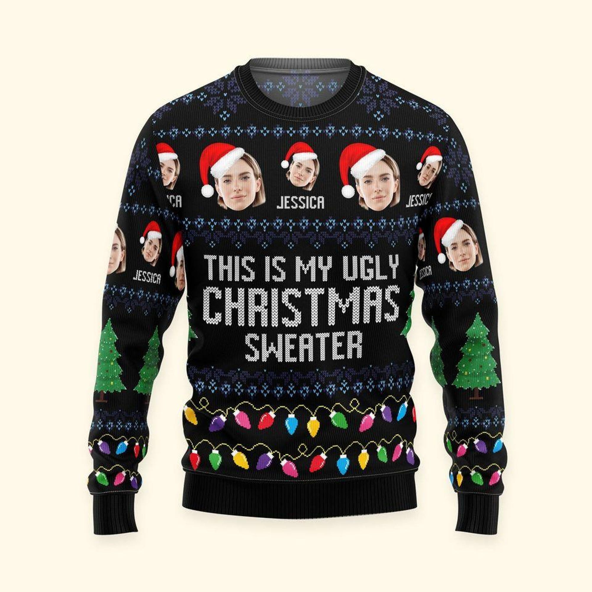 il_2000xN.7269554238_alqz.jpg Personalized This is My Christmas Ugly Sweater, Photo Ugly Xmas Ugly Sweater, Personalized Kids Faces Family Christmas Ugly Matching Gift