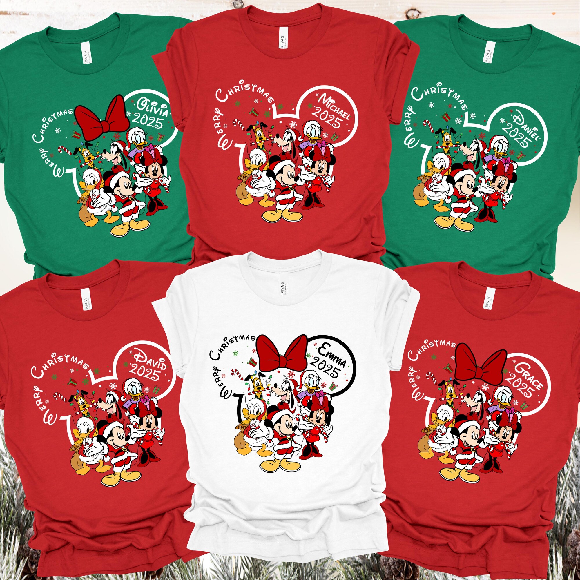 Custom Disney Christmas Shirt, Personalized 2025 Disney Christmas Shirt, Matching Family Disney Christmas Shirt, Disney Trip 2026 Christmas
