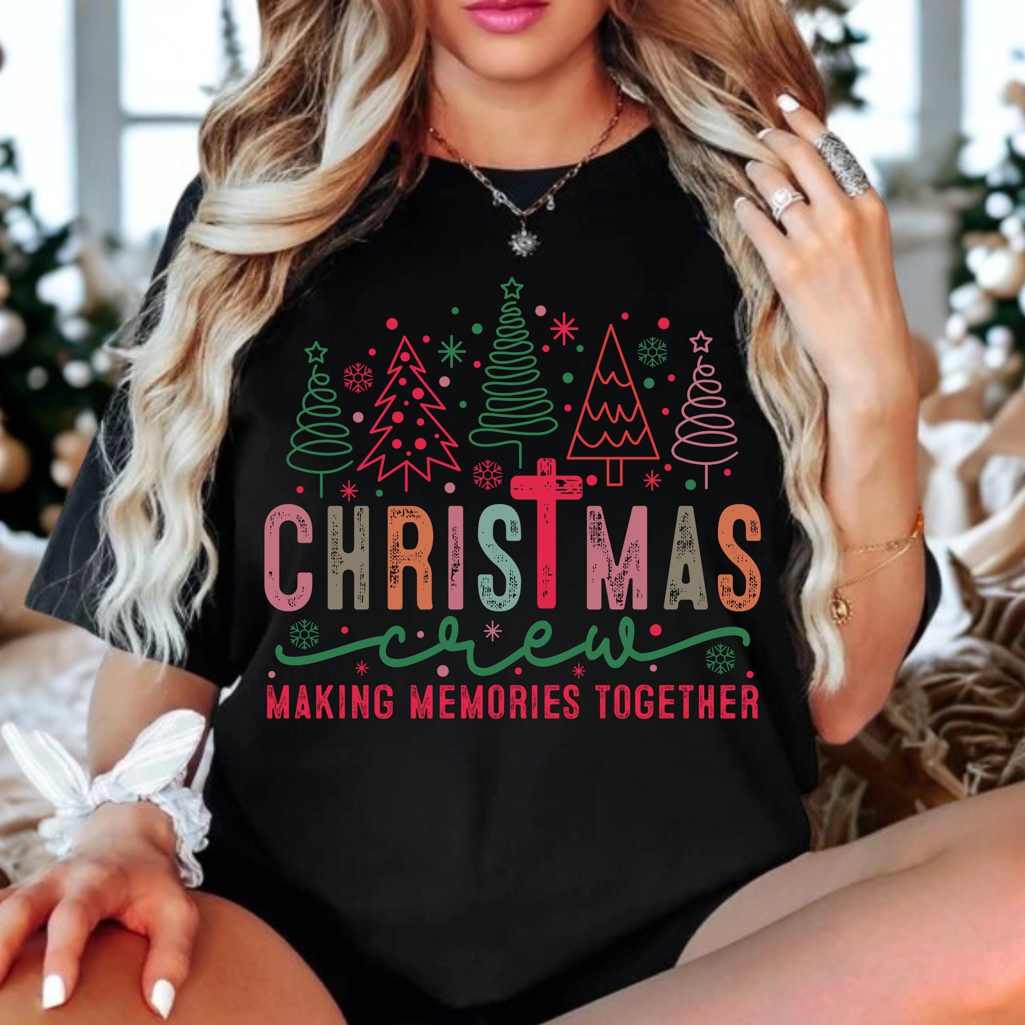 il_2000xN.7270476133_mcj8.jpg Christmas Crew Preppy Shirt Family Matching Comfort Colors Youth Shirt Christmast Making Memories Together Tee