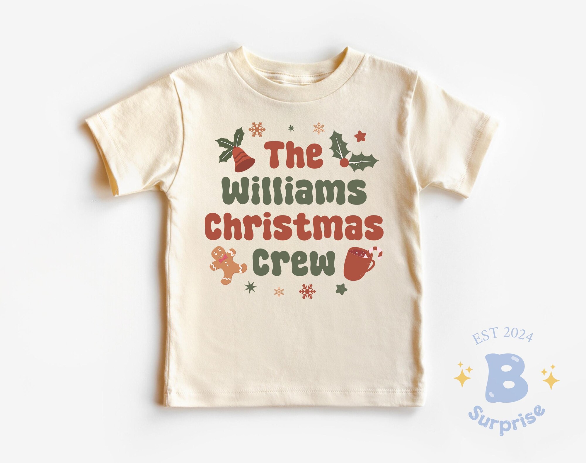 il_2000xN.7271412415_sj66.jpg Personalized Christmas Crew Family Shirt – Custom Name Holiday Natural Tee or Bodysuit – Festive Gingerbread Design