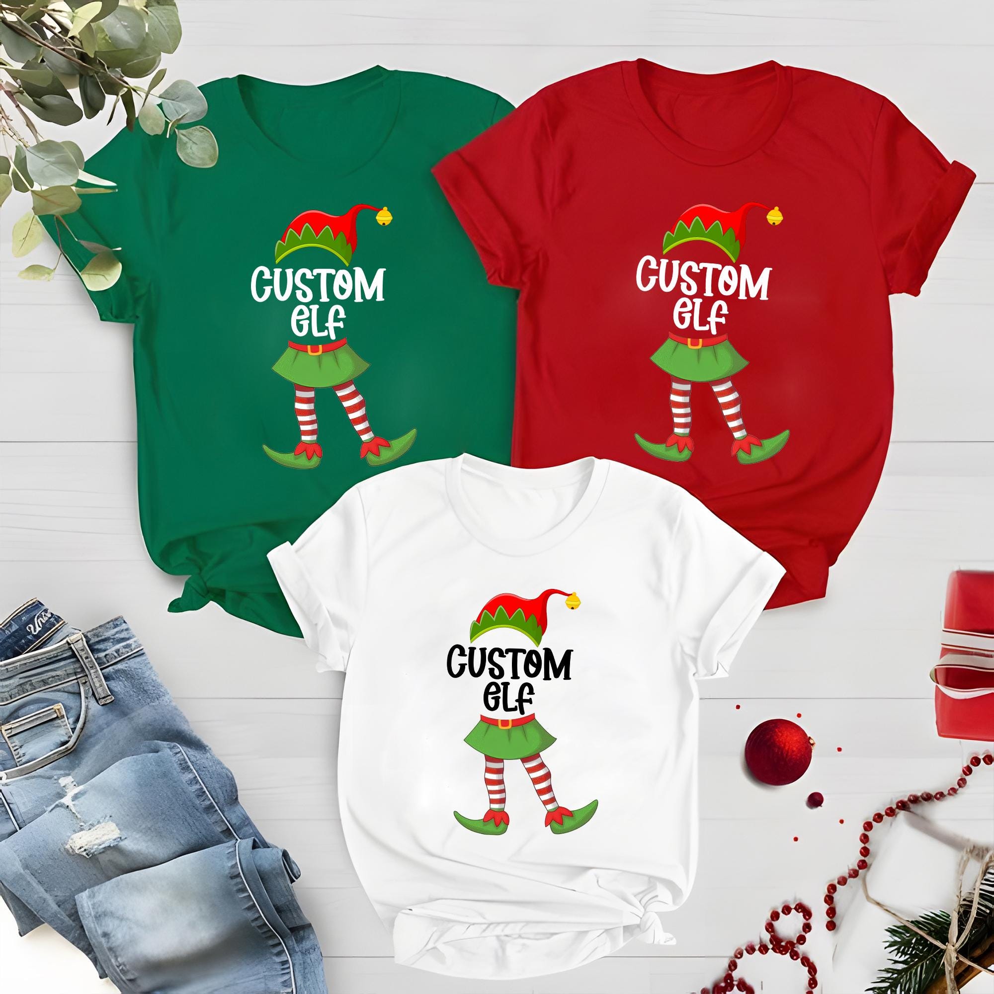 il_2000xN.7272869102_pyue-1.jpg Personalized Elf Christmas Family Shirt, Funny Family Elf Christmas Matching Shirts, Holiday Pajamas Shirt, Custom The Elf 2025 Shirt