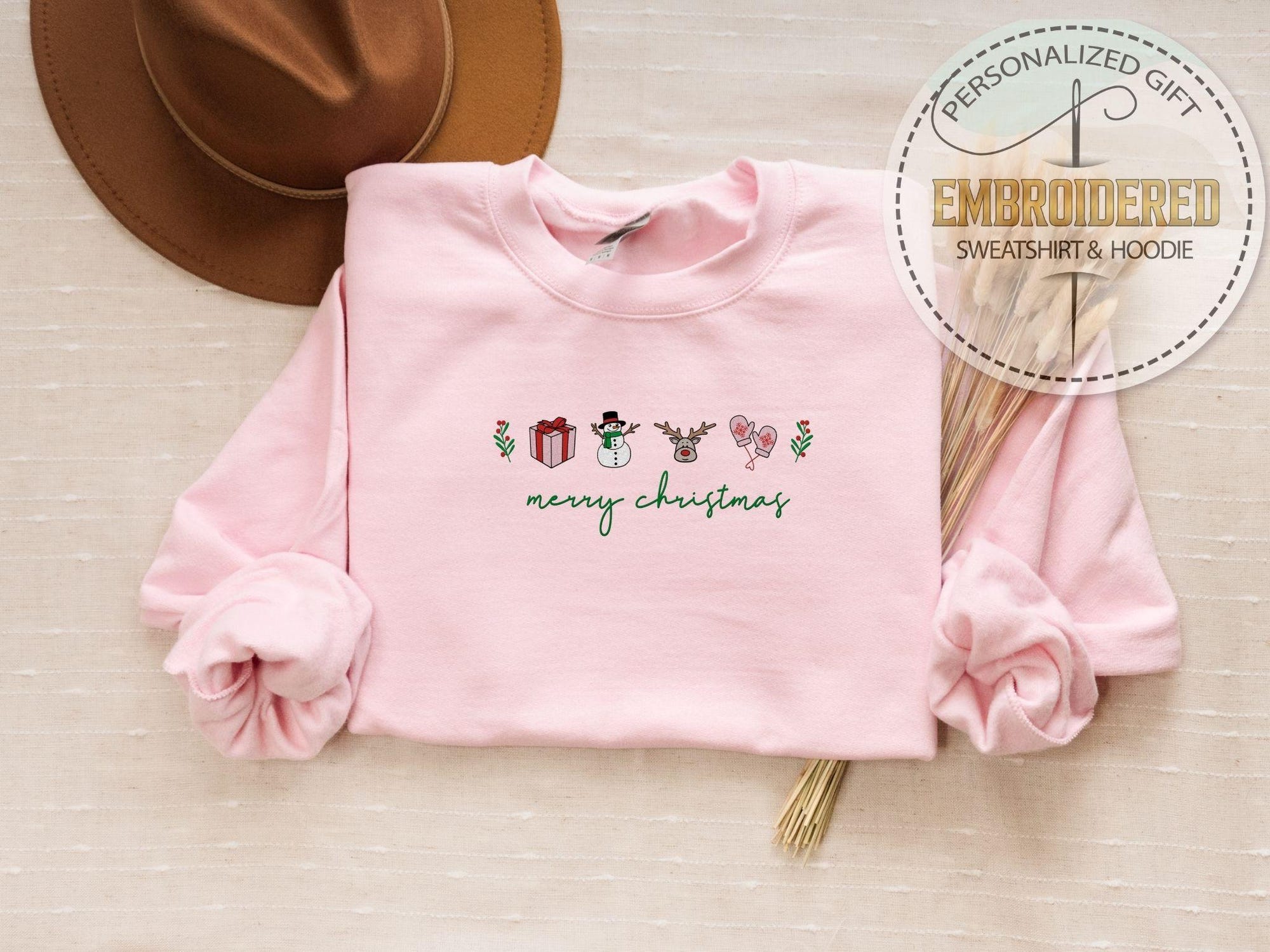 il_2000xN.7274066952_m0tm.jpg Embroidery Merry Christmas Family Sweatshirt, Embroidered Happy Christmas Coquette Hoodie, Matching Family Sweatshirts, Xmas Icons Apparel