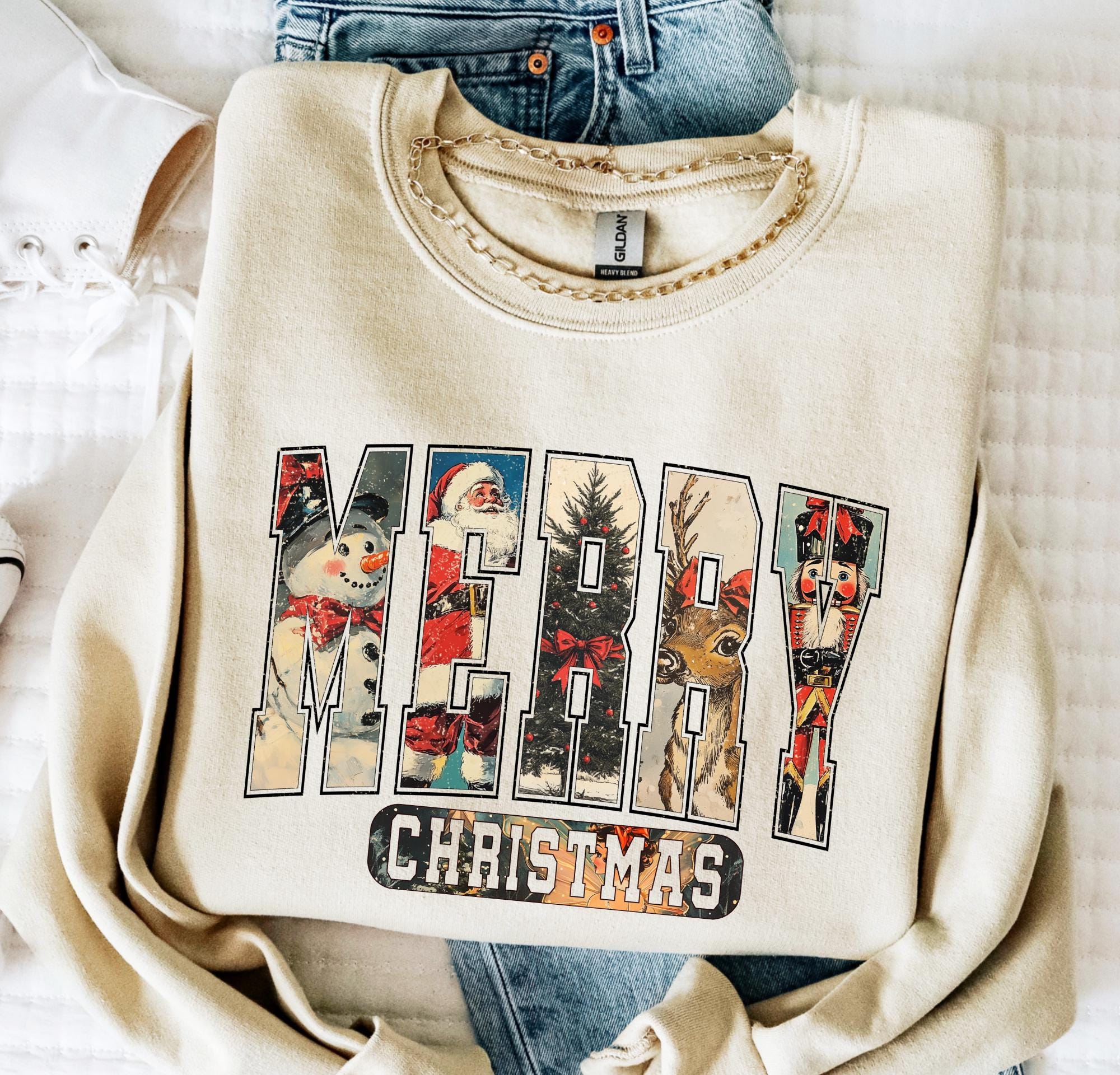 Merry Christmas Sweatshirt Christmas Gift: Merry Christmas Family Sweatshirt, Women s Christmas Holiday Sweatshirt