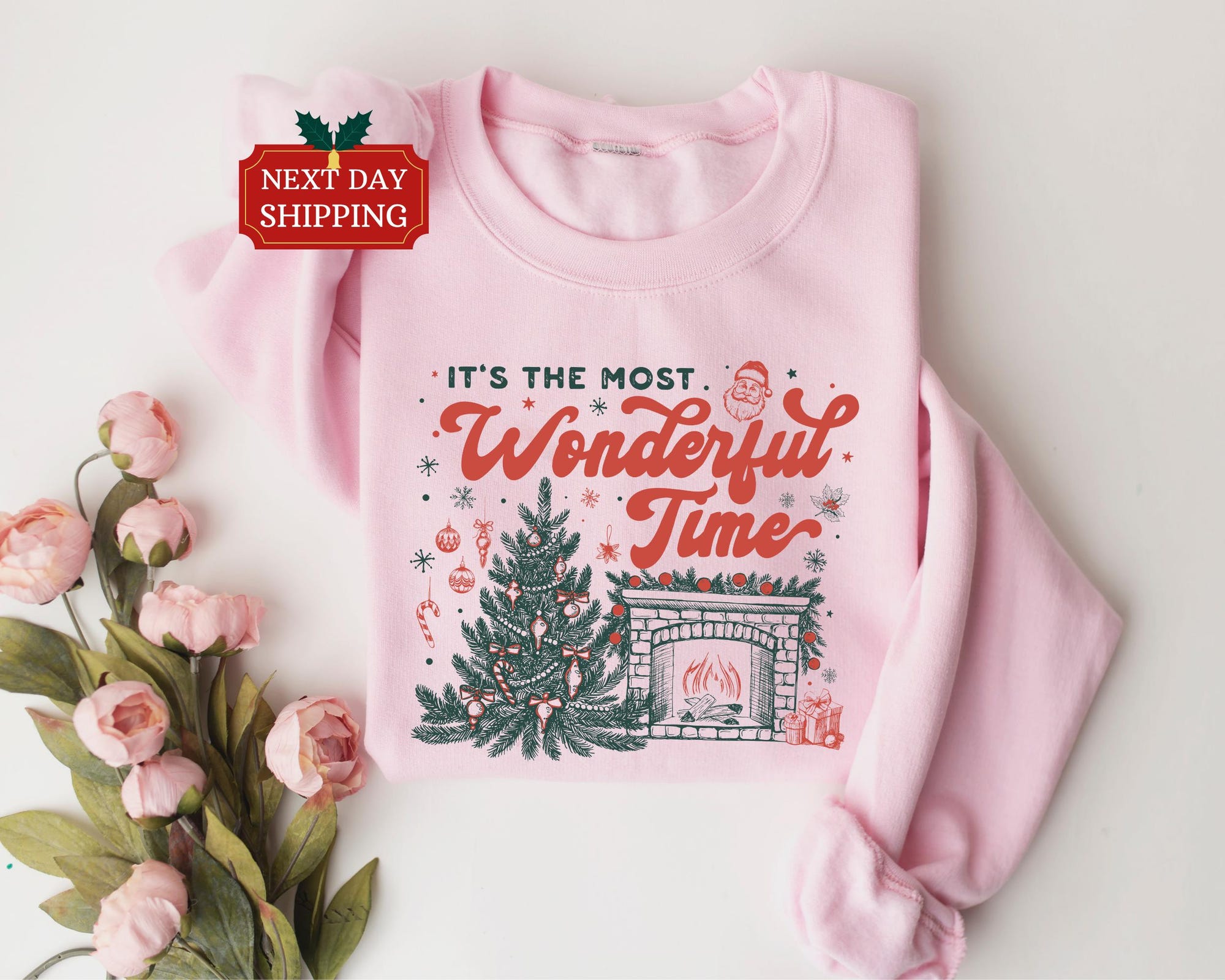 il_2000xN.7275236494_e7t4-1.jpg Christmas Time Sweatshirt, It's The Most Wonderful Time Hoodie, Christmas Shirt, Vintage Christmas Shirt