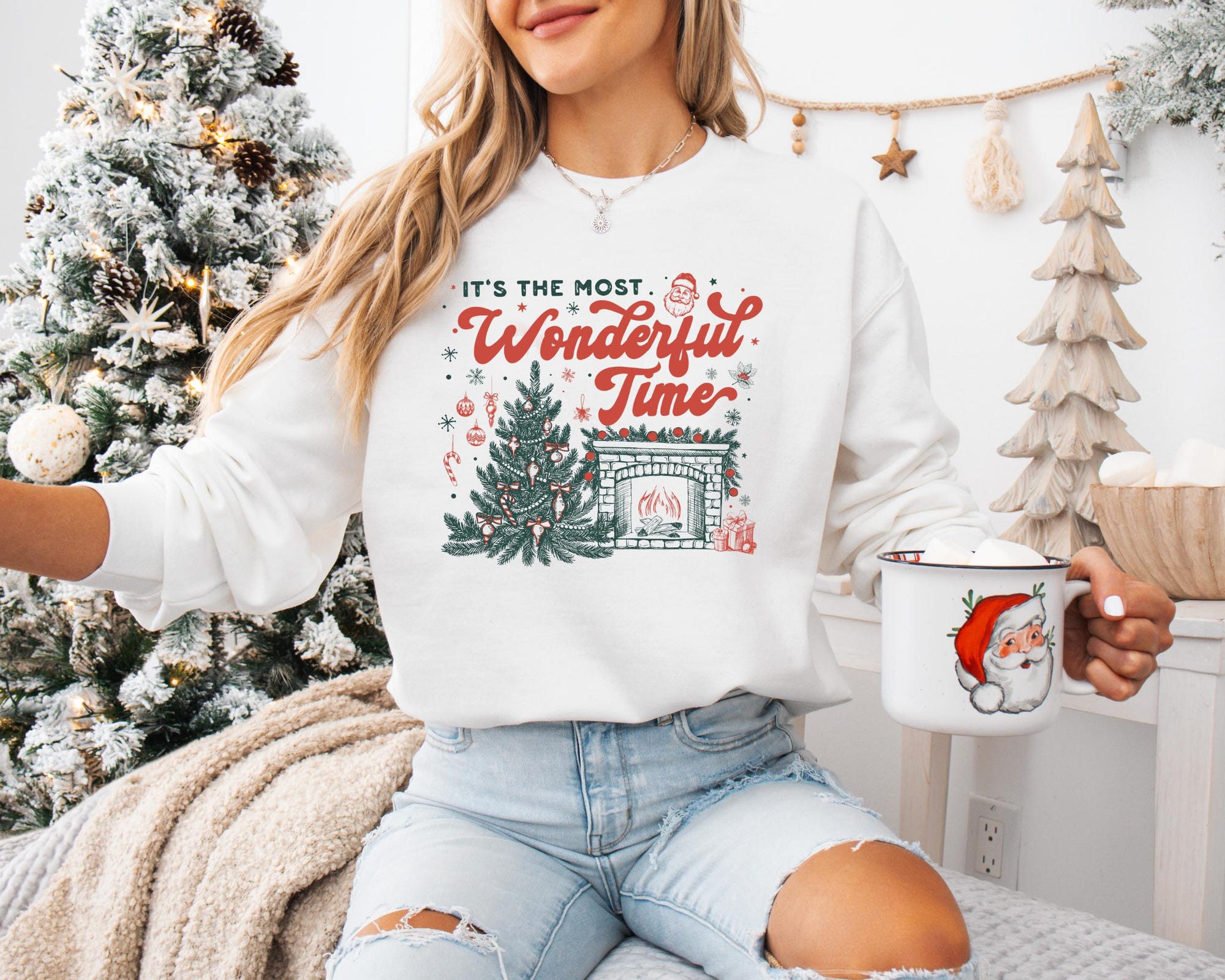 il_2000xN.7275236554_isfk-1.jpg Christmas Time Sweatshirt, It's The Most Wonderful Time Hoodie, Christmas Shirt, Vintage Christmas Shirt