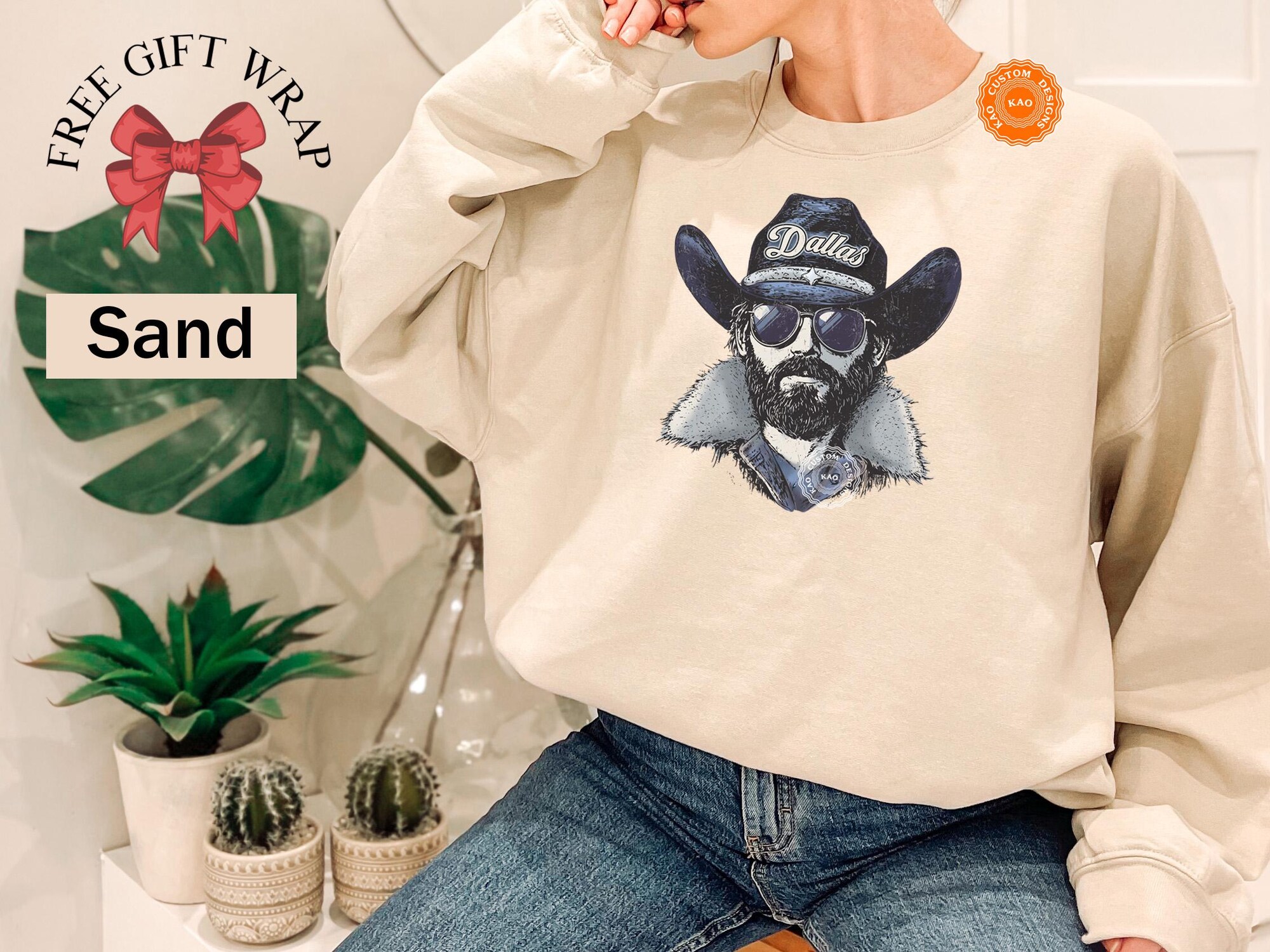 Dallas Mascot Sweatshirt: Cowboy Football Crewneck, Unisex Sports Gear, Game Day Spirit Shirts