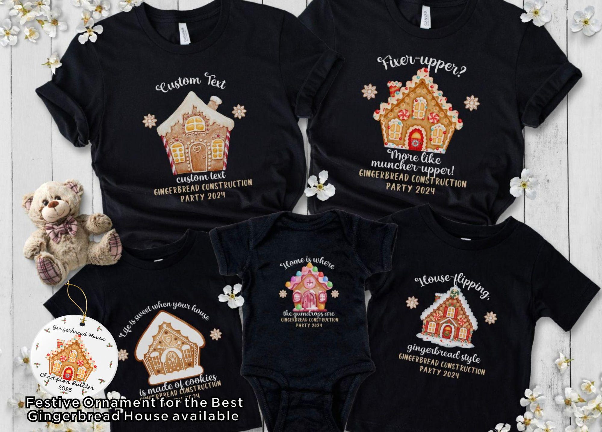 Family Gingerbread Baking Christmas T-shirt, Friends Xmas Tees, Holiday Baking Tee, Family Xmas shirts, Group Xmas Shirt, Holiday Apparel