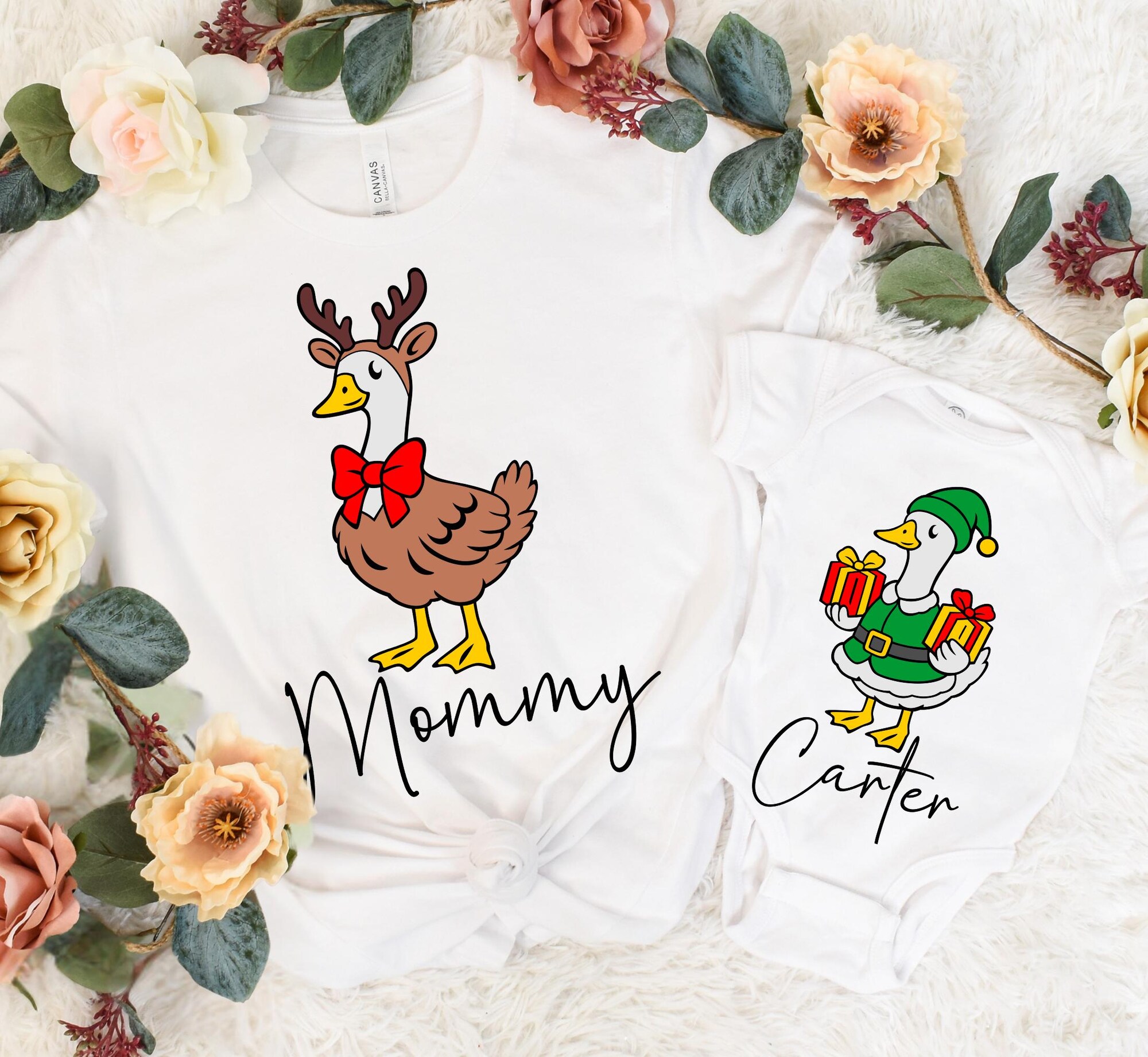 il_2000xN.7275649535_jnd8.jpg Custom Christmas Goose Shirts, Matching Family Christmas Goose Name Group TShirts, Funny Silly Family Christmas 2025 T-shirts, Holiday Goose