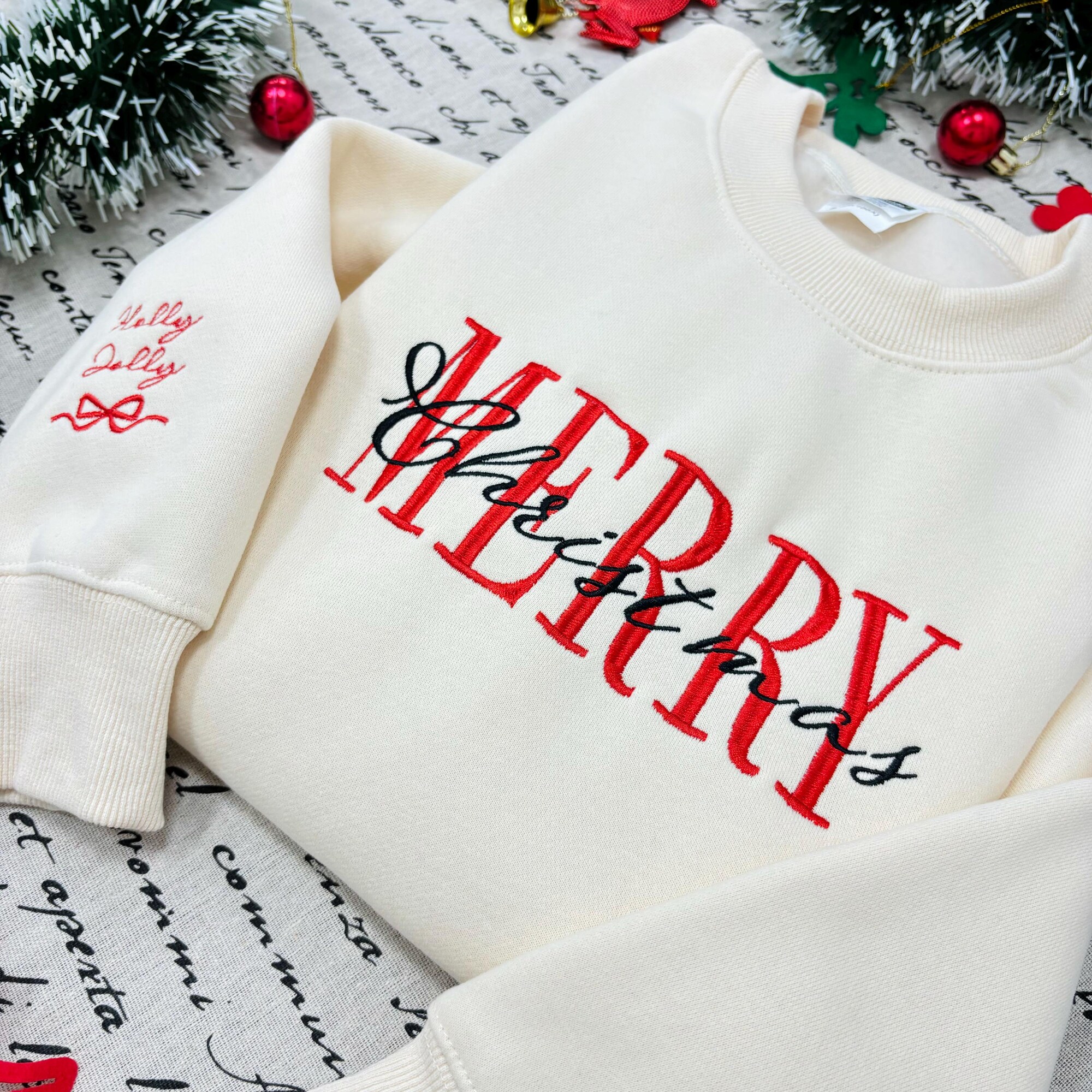 il_2000xN.7275663031_1wub-2.jpg Embroidered Merry Christmas Sweatshirt, Christmas Embroidered Shirt, Custom Name Christmas, Christmas Hoodie, Family Merry Christmas