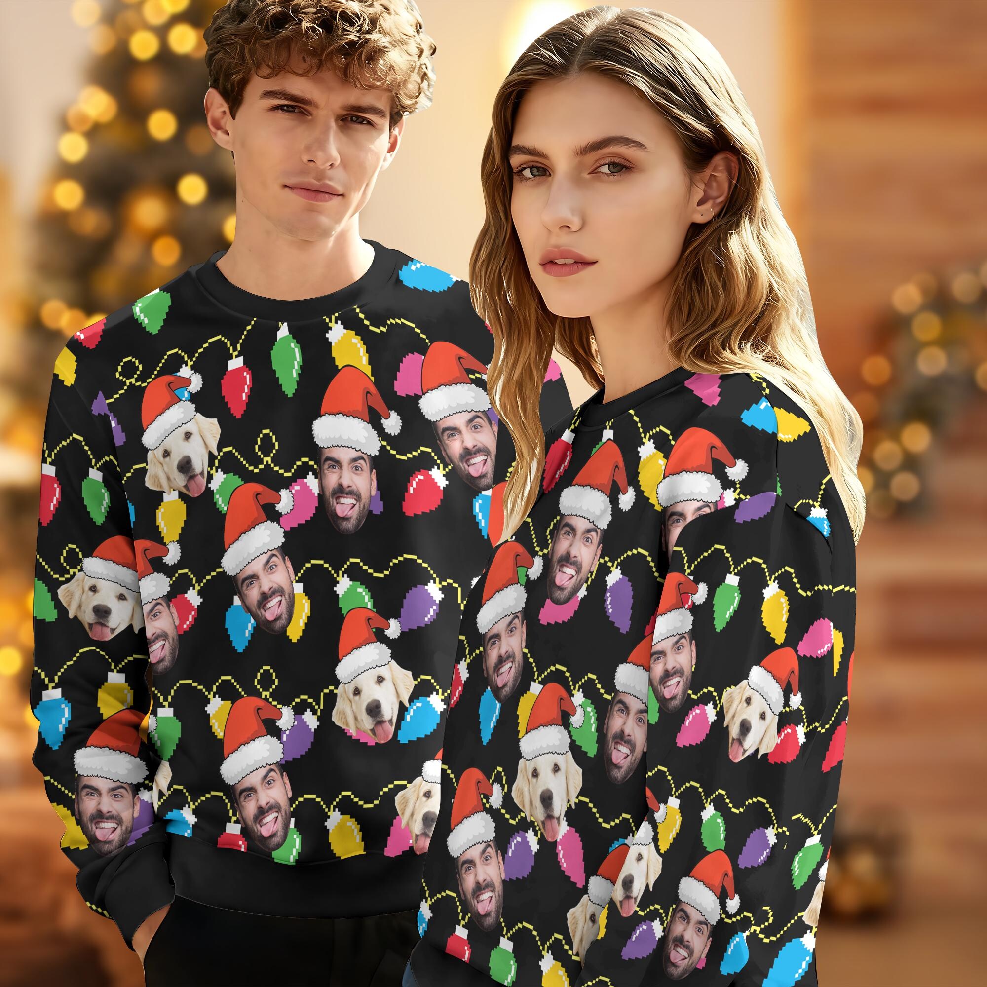 il_2000xN.7275890132_9jso.jpg Custom Christmas Ugly Sweater,Personalize Face Sweatshirt,Funny Sweatshirt for Family/Friends,Christmas Ugly Sweater Party Christmas Gifts