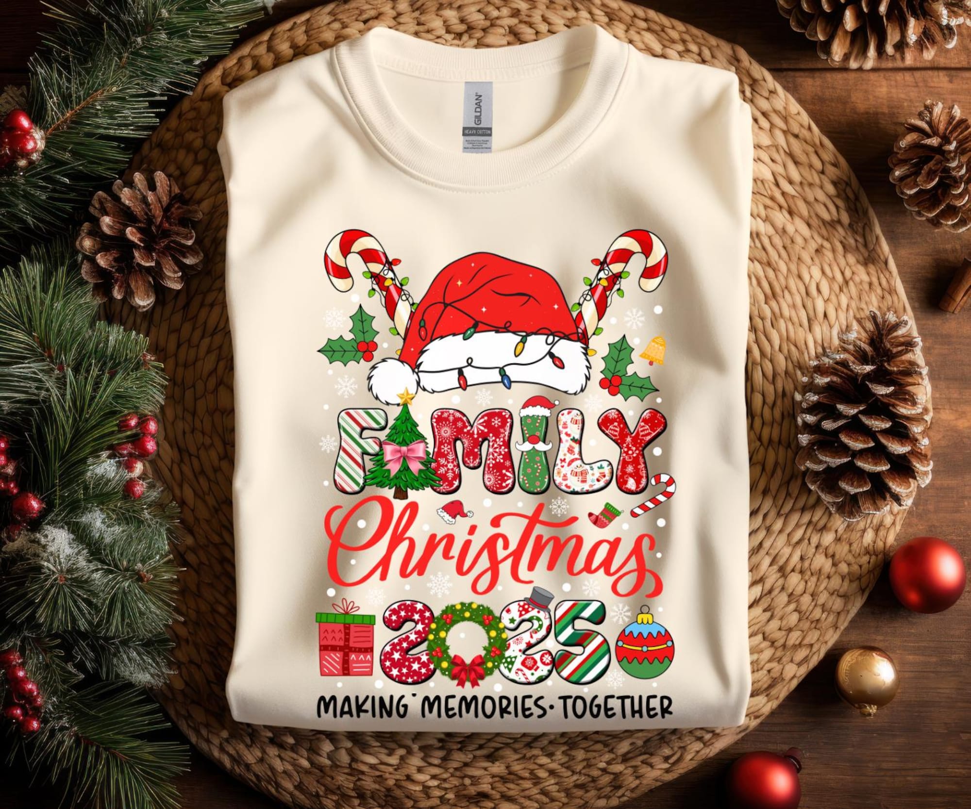 Family 2025 Christmas Crew Shirt, We Are Family Christmas, Family Christmas Tops, Festive Holiday Shirt, Making Memory Christmas Tee