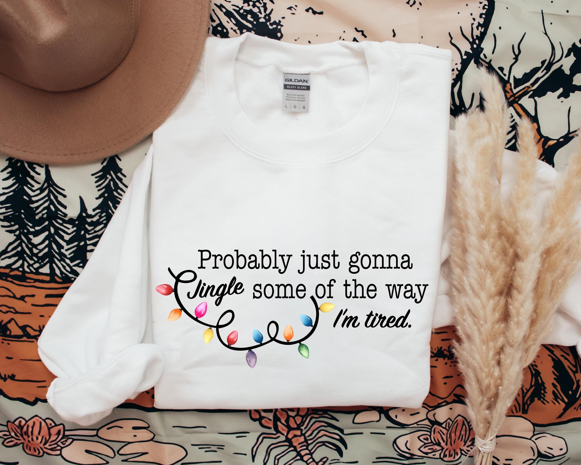 il_2000xN.7277047138_1qdv-1.jpg Probably Just Gonna Jingle Some Of The Way I'm Tired Christmas Sweatshirt, Funny Holiday Shirt, Christmas Jingle Song Shirt, Christmas Shirt
