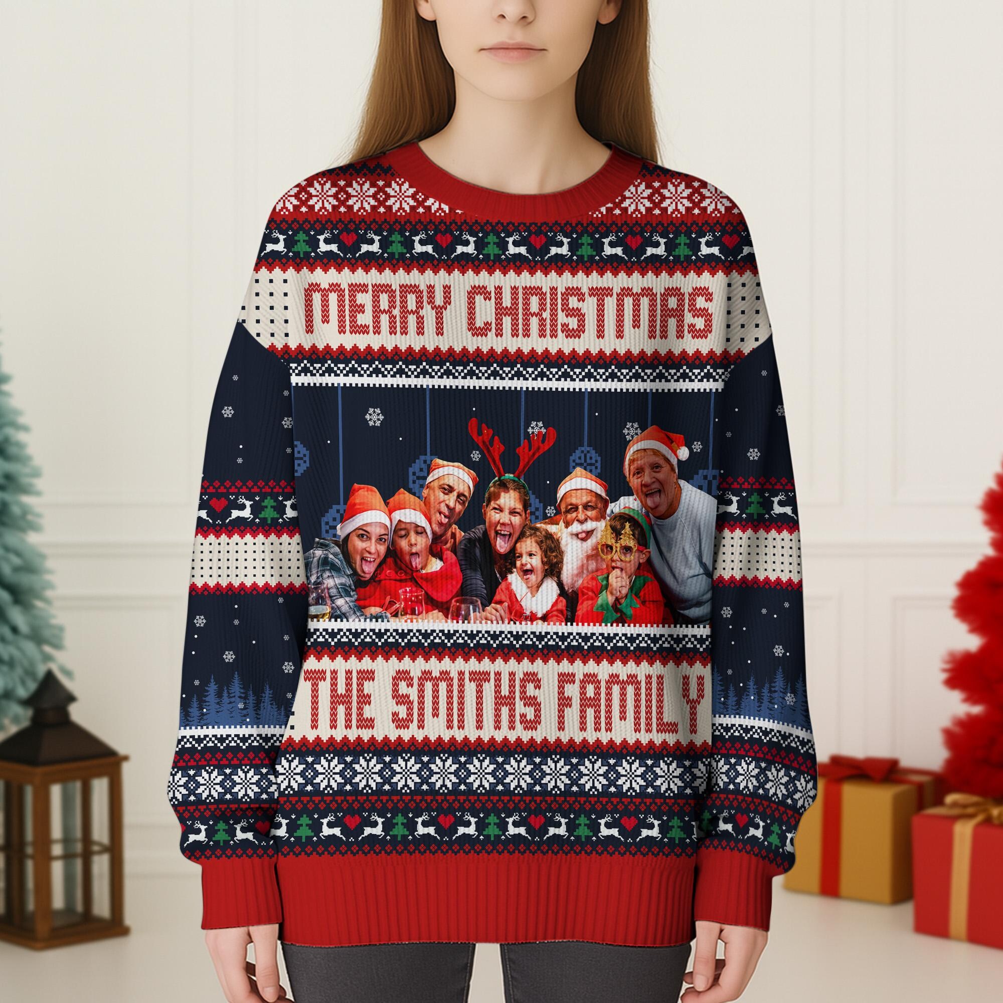 il_2000xN.7280410469_8o2p.jpg Custom Faces Funny Christmas Ugly Sweater, Gifts For Family, Personalized Family Photo Ugly Sweater, Christmas Gifts, Year End Party Sweater