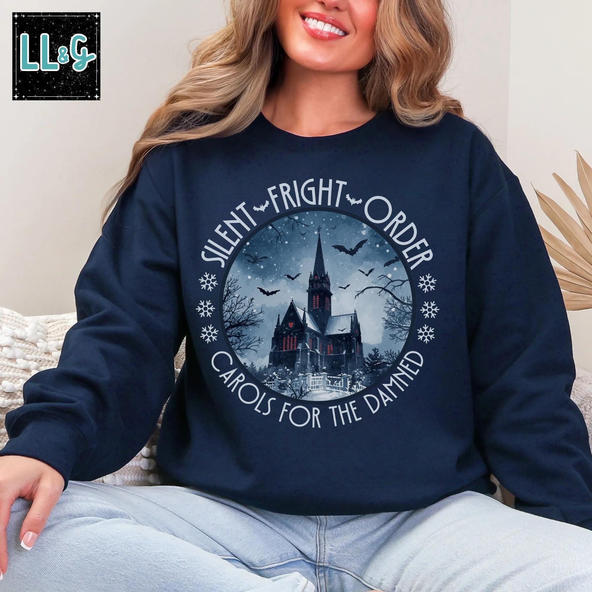 Gothic Christmas Sweatshirt Creepmas Scary Christmas Shirt Dark Christmas Gifts Goth Clothing for Her Him Plus Unisex Crewneck Sweatshirt