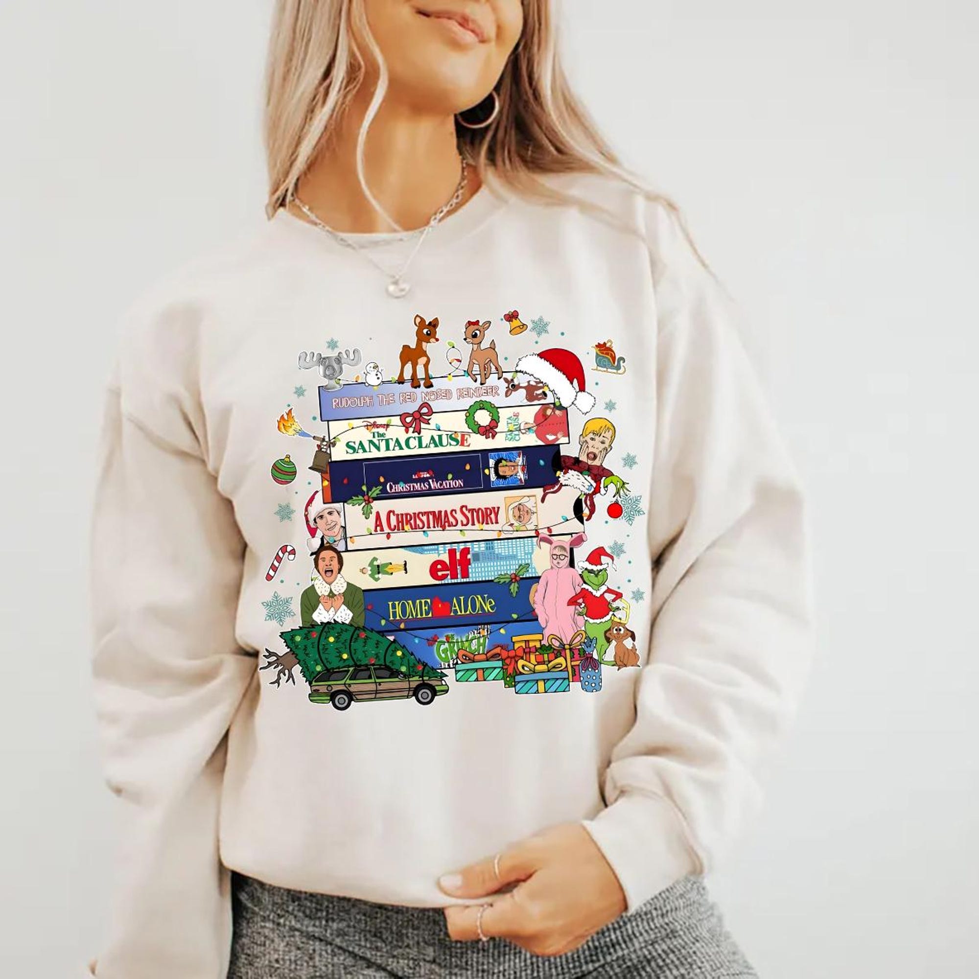 il_2000xN.7281170262_3vgy-1.jpg Vintage Christmas Movies Sweatshirt, Christmas Movie Sweatshirt, Movie Night Matching Shirts ,Funny Christmas Movie, Christmas Sweatshirt