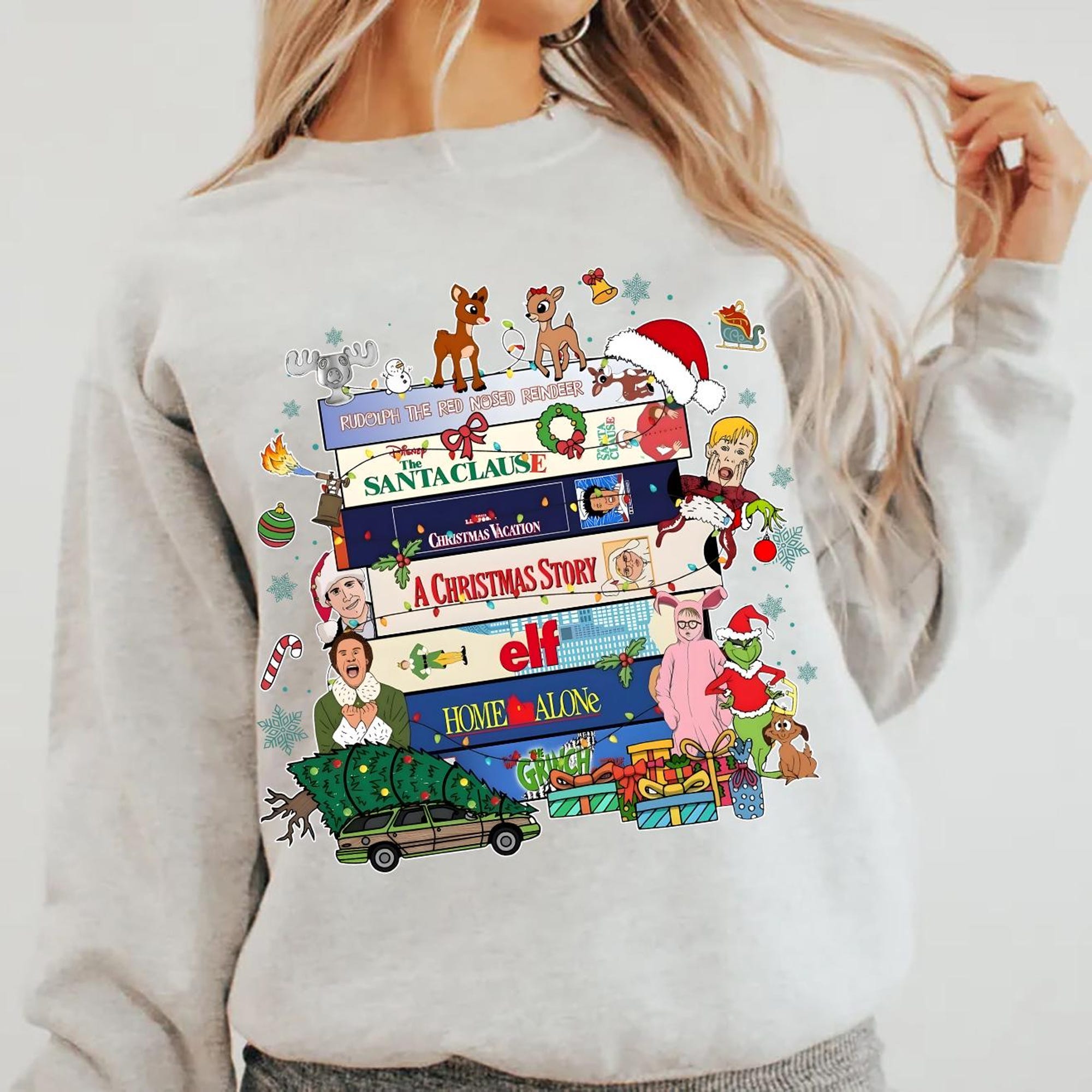 il_2000xN.7281170366_pfjo-1.jpg Vintage Christmas Movies Sweatshirt, Christmas Movie Sweatshirt, Movie Night Matching Shirts ,Funny Christmas Movie, Christmas Sweatshirt