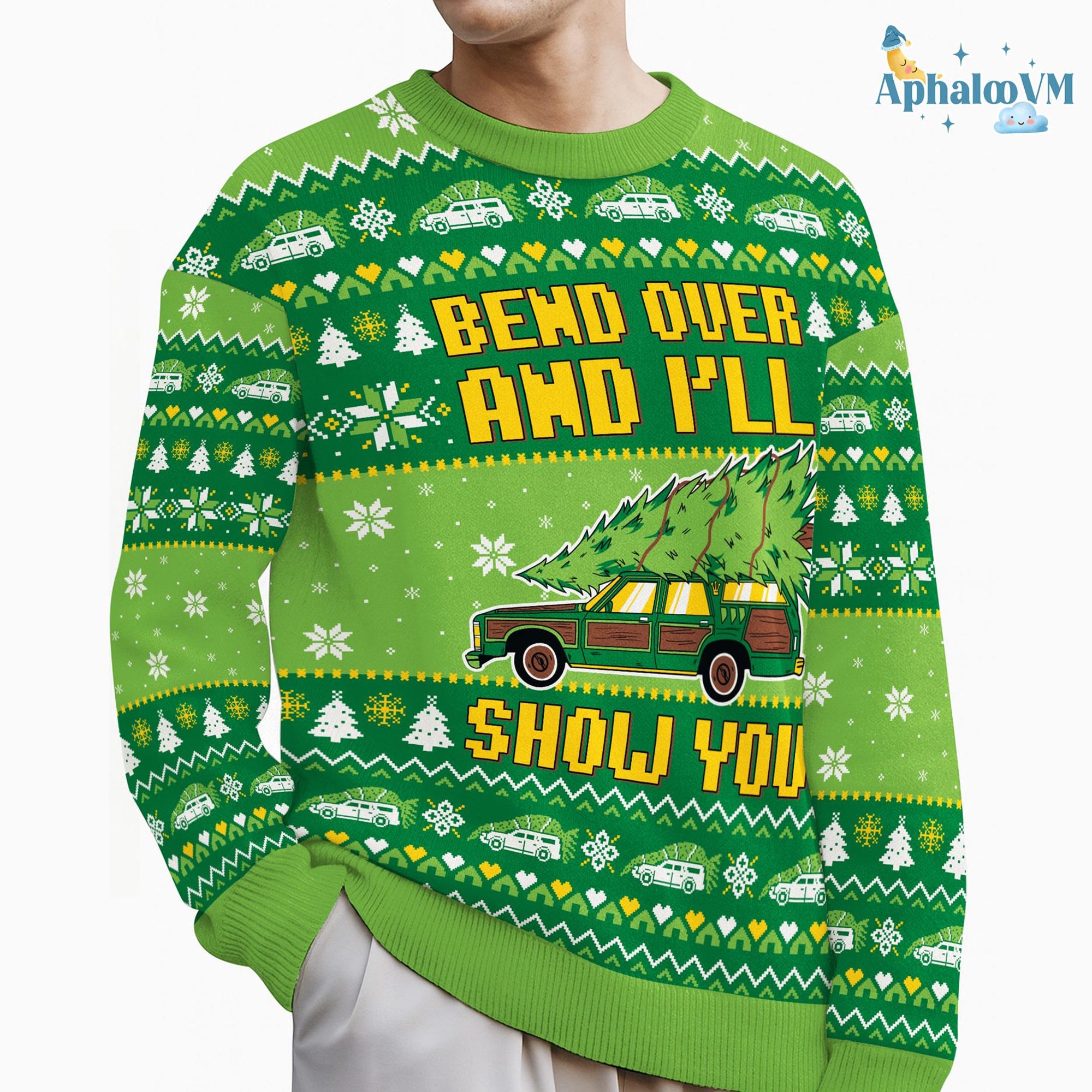 Bend Over and I’ll Show You Ugly Christmas Sweater, Christmas Vacation Griswold Sweater, National Lampoons Christmas, Christmas Movie Gifts