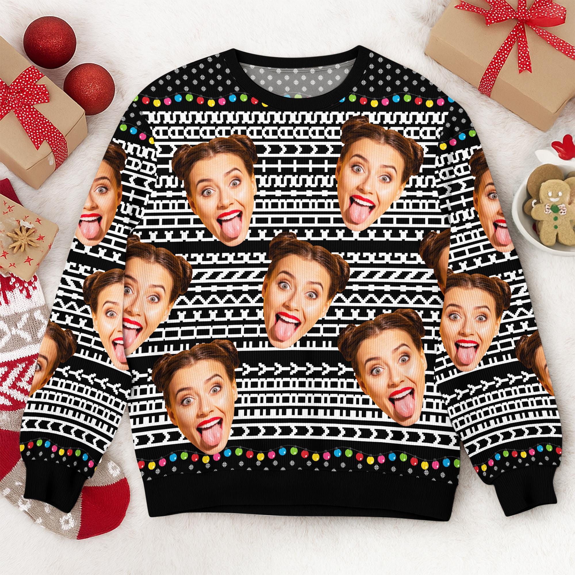 il_2000xN.7281708816_rsl7.jpg Custom Photo Funny Hidden Swear Message Ugly Sweater, Gifts for Best Friend Coworker Manager, F*ck This Sh*t Office Humor, Retirement Gifts