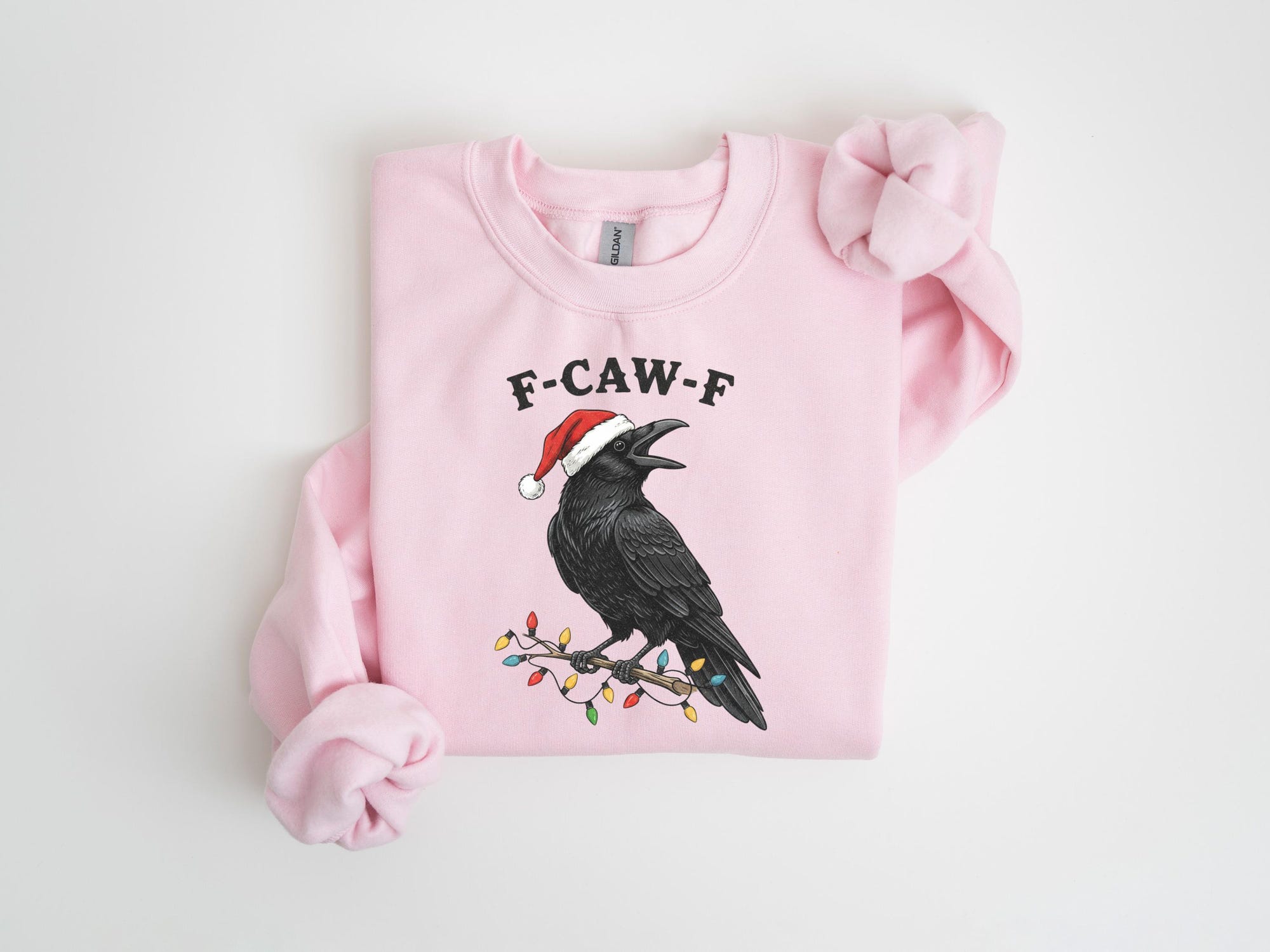 il_2000xN.7281922572_td1n.jpg Inappropriate Xmas Gift Tee | Goth Christmas Sweatshirt | F Caw F Funny Crow Shirt | Raven Holiday Hoodie | Funny Xmas Fbomb