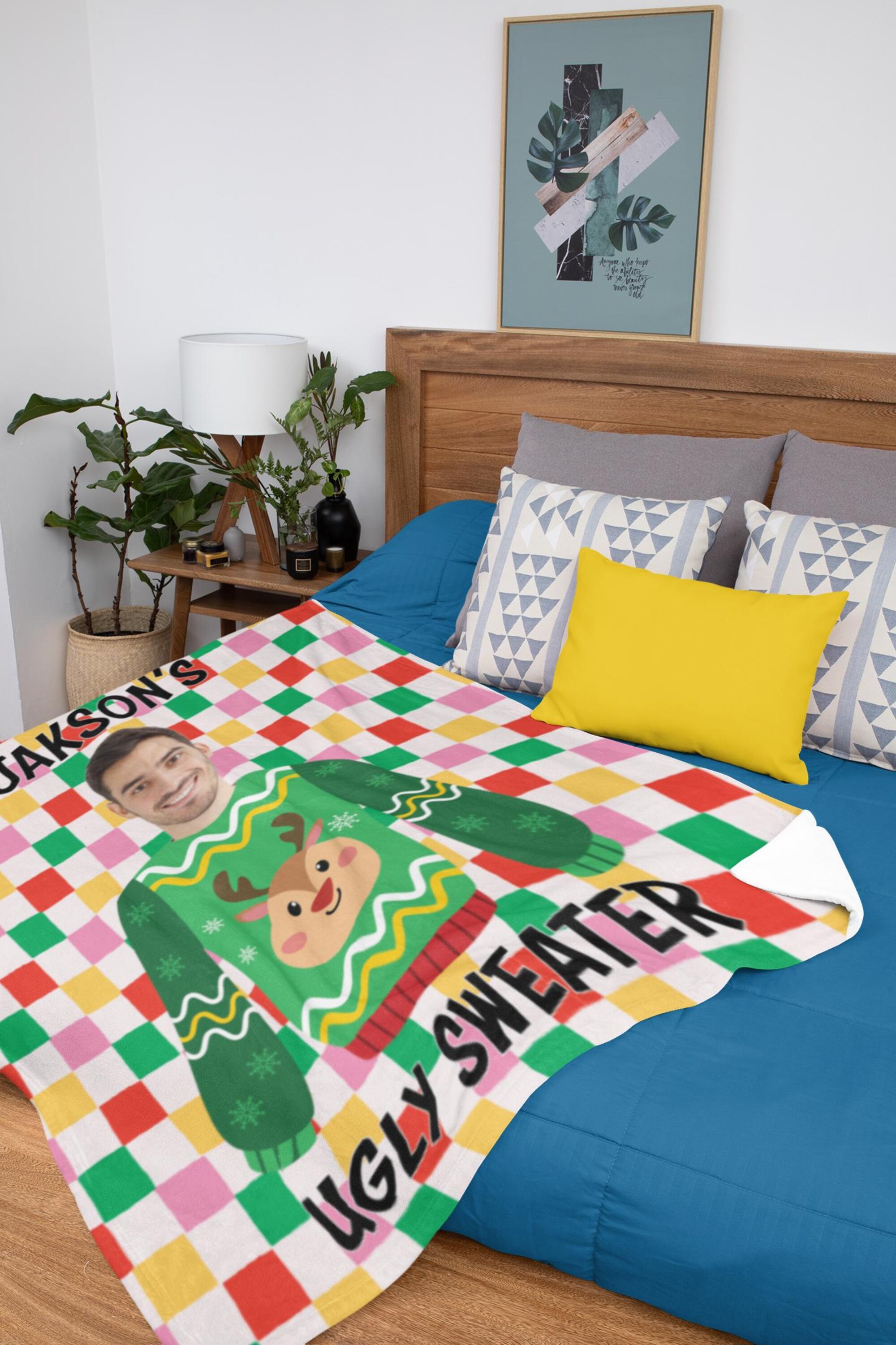 il_2000xN.7282094932_dejt.jpg Custom Ugly Sweater Blanket, Personalized Christmas Blanket with Name, Funny Holiday Throw,6 Design Options,Cozy Xmas Gift,Movie Night Decor