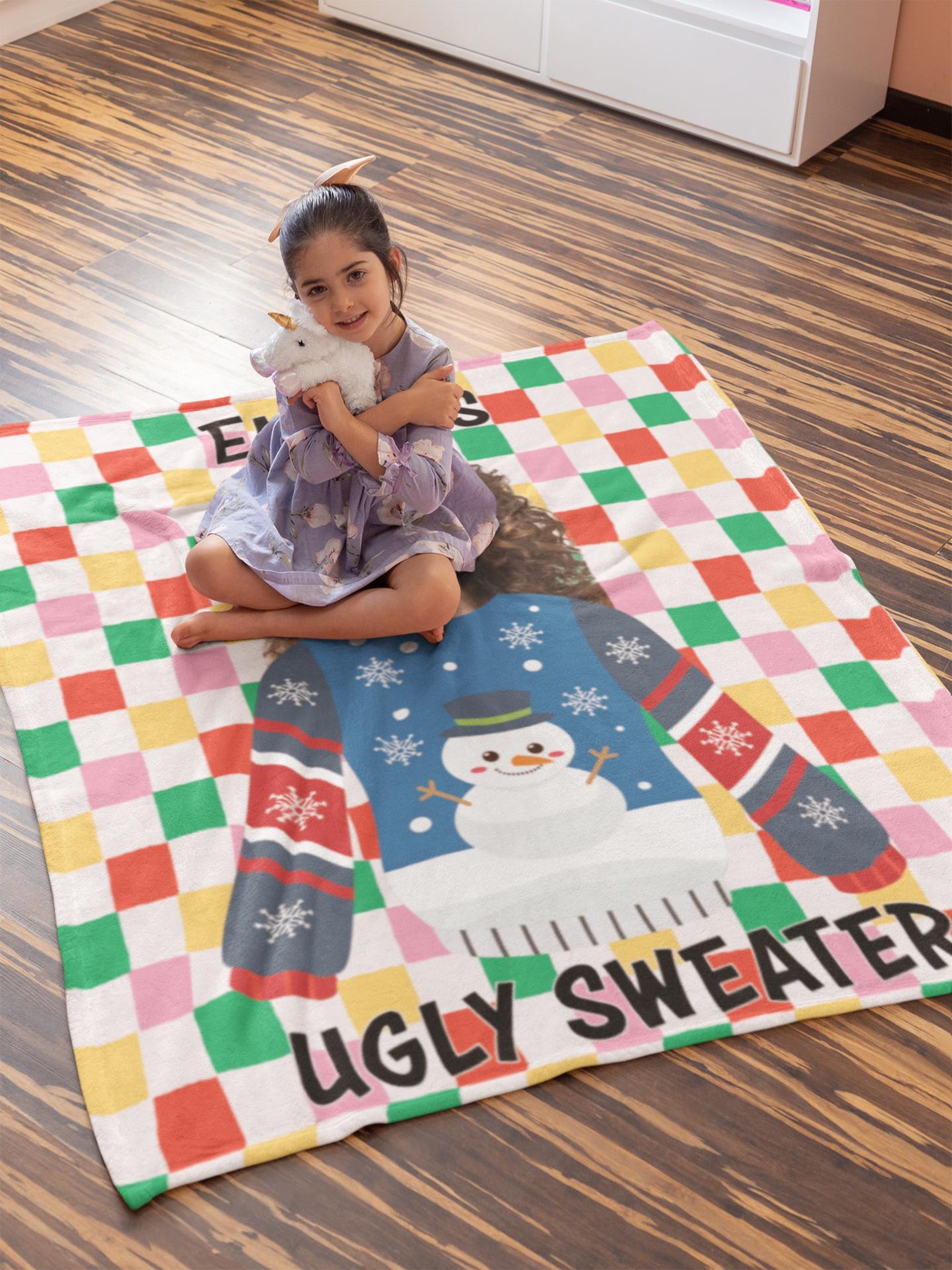 il_2000xN.7282094968_eqng.jpg Custom Ugly Sweater Blanket, Personalized Christmas Blanket with Name, Funny Holiday Throw,6 Design Options,Cozy Xmas Gift,Movie Night Decor