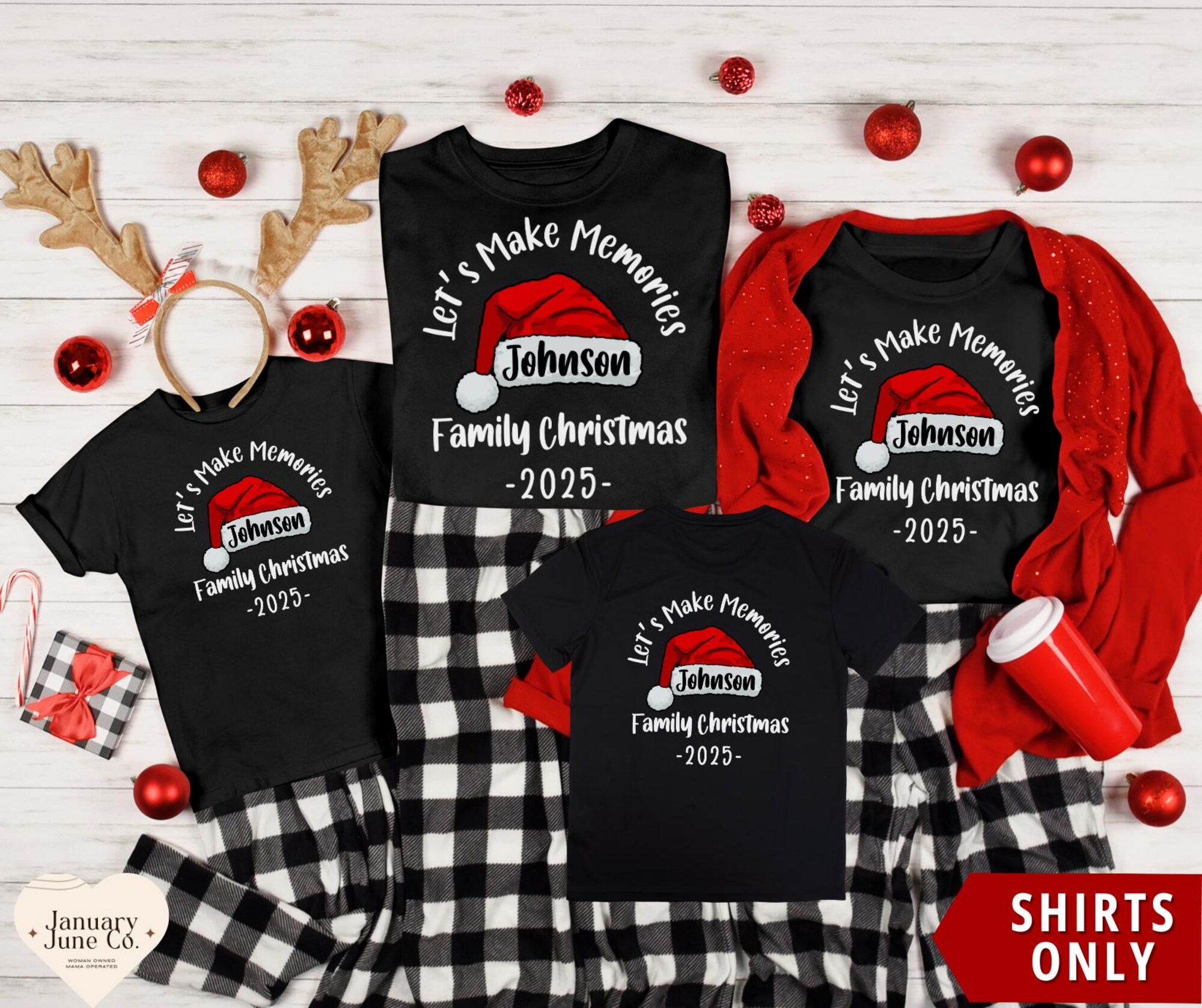 Family Christmas Pajama Shirts, Family Matching Christmas Shirts, Holiday Pajamas Tee for Family, Family Xmas Shirt, Group Christmas T-shirt