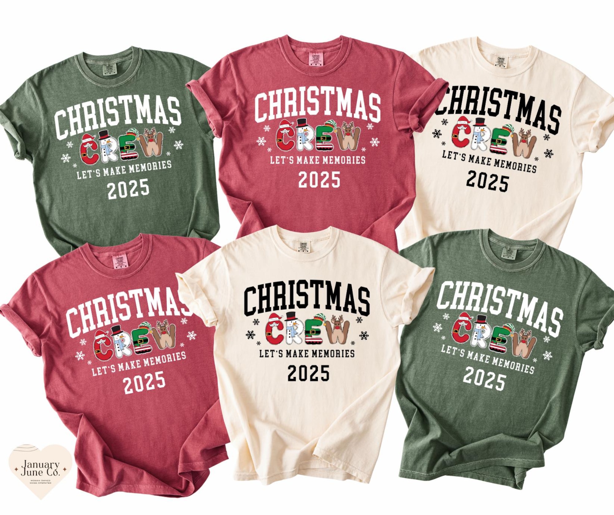 Custom Family Christmas Shirt Comfort Colors Matching Family Christmas Tshirt Personalized Name Christmas Pajama Shirt Group Christmas Crew
