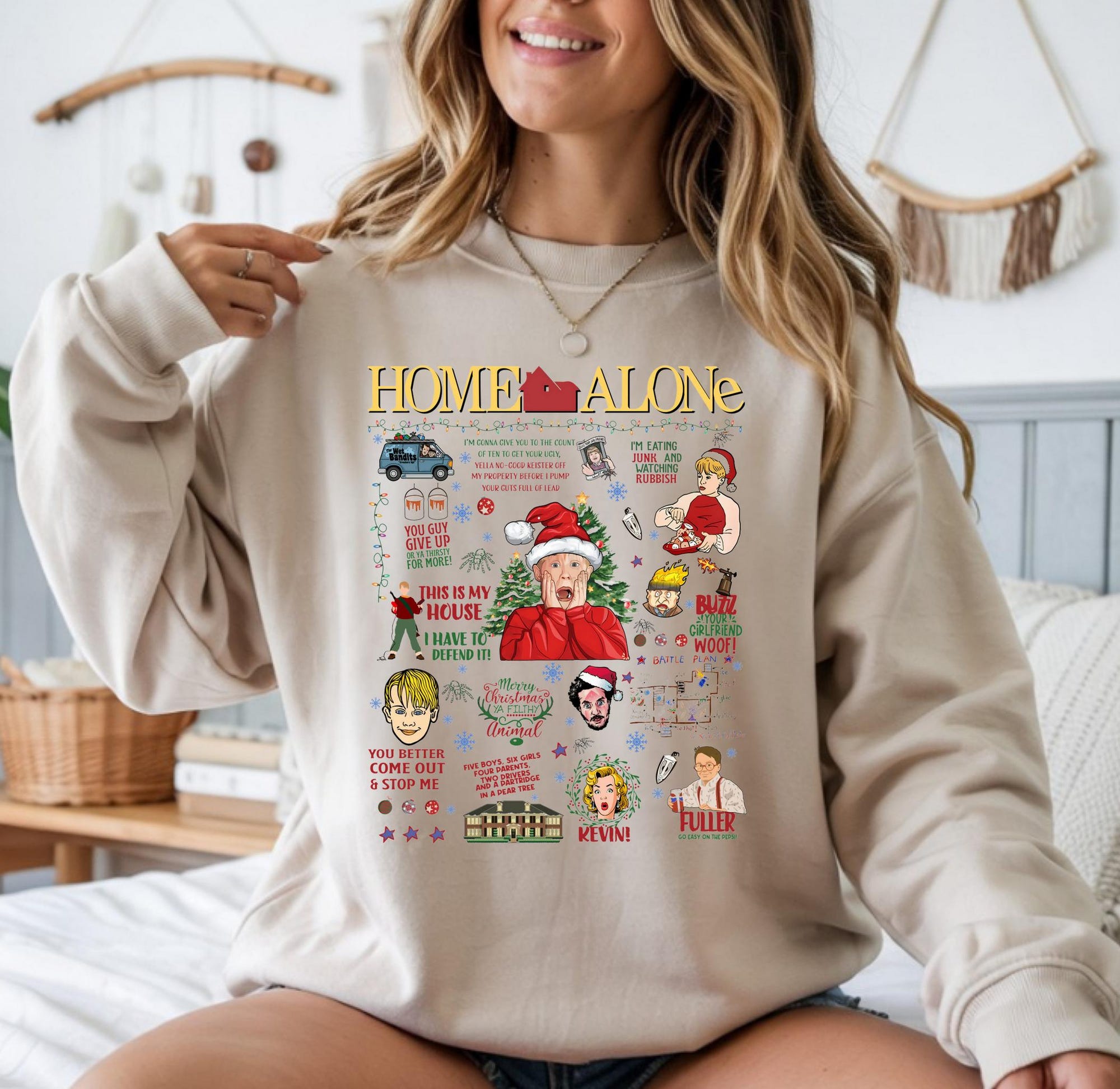 il_2000xN.7288160594_9px1-1.jpg Home Alone Christmas Movie Sweatshirt, Home Alone Kevin Movie T-Shirt, Cozy Xmas Shirt, McCallister 90s Movie Shirt, Funny Xmas Gifts