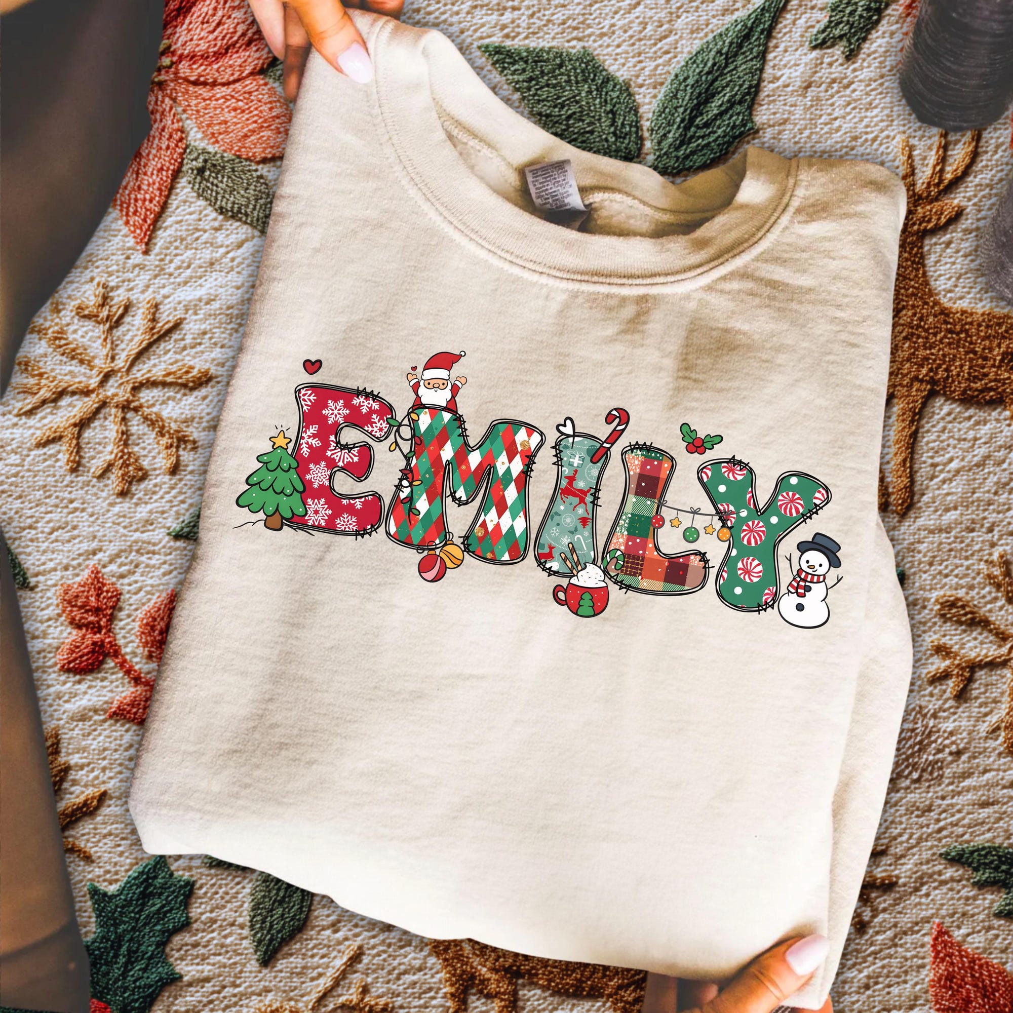 Personalized Christmas Kids Name Sweatshirt, Christmas Toddler Tee, Custom Christmas Hoodie, Custom Name TShirt, Custom Christmas Name Shirt