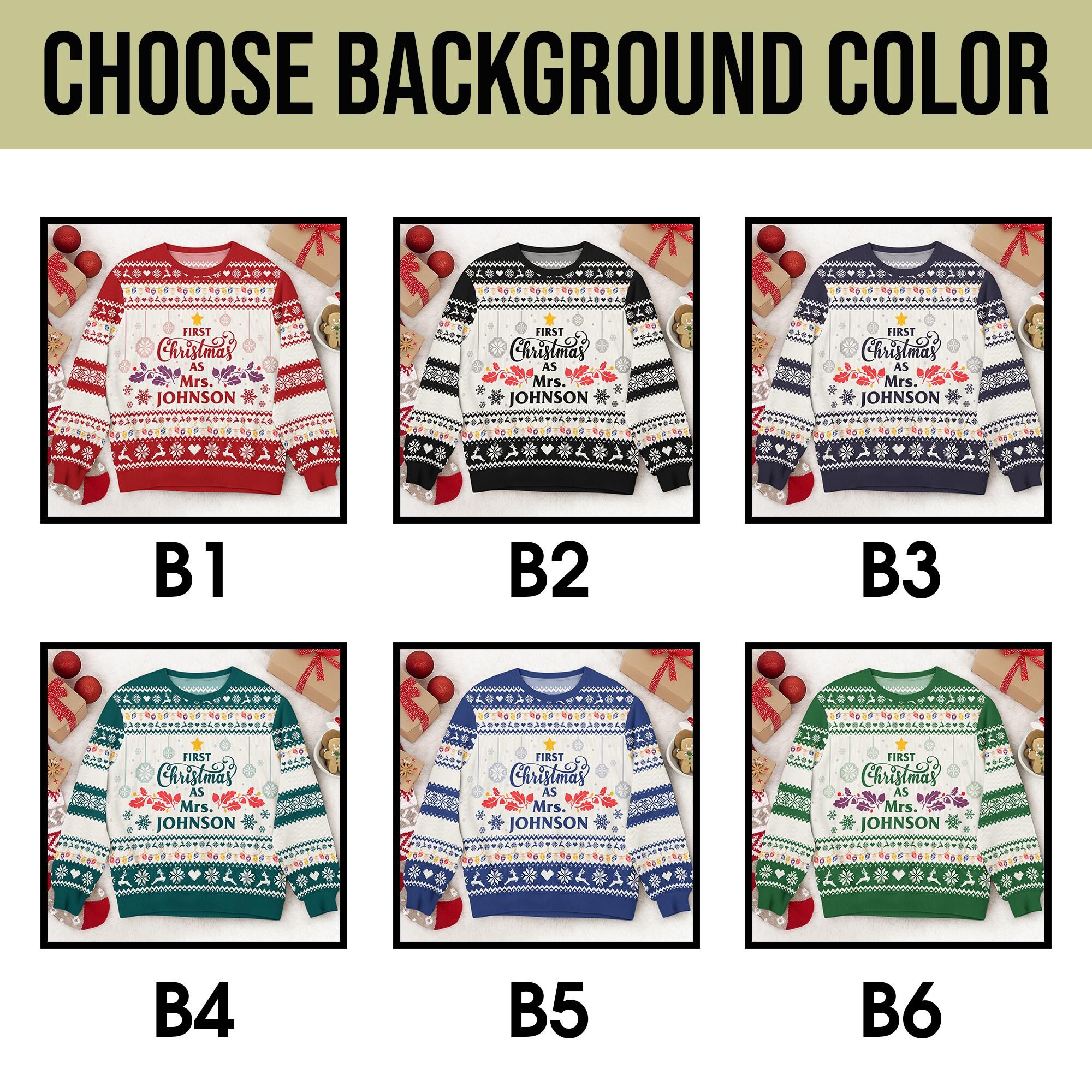 il_2000xN.7290859789_8ykg.jpg First Christmas As Mr And Mrs Newly Married Christmas Gift For Wife, Husband - Personalized Ugly Sweater, Gift For Newlywed Wife Bride To Be