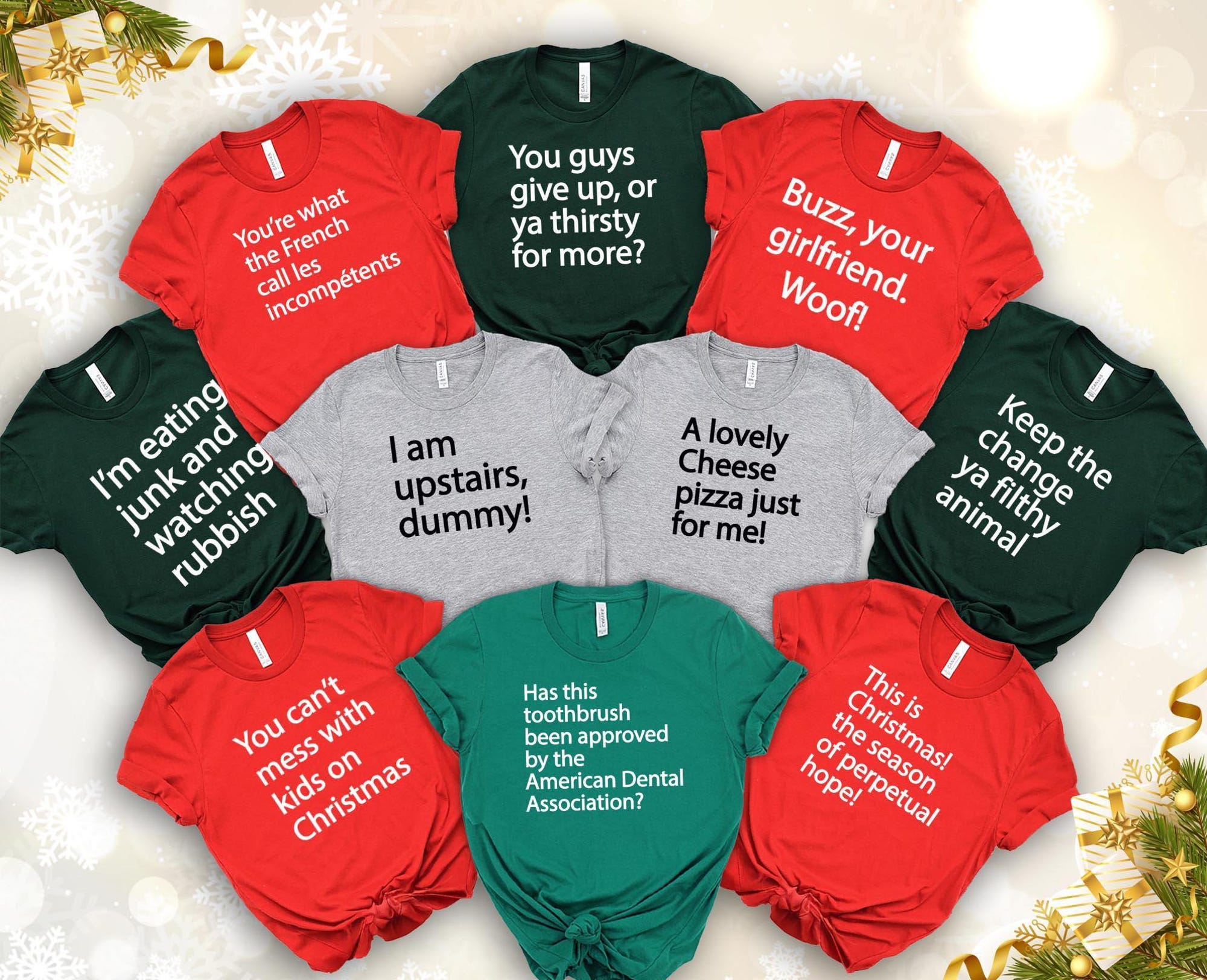 il_2000xN.7291020495_i0rv.jpg Home Alone Movie Quotes Christmas T-Shirt: Funny Holiday Tee