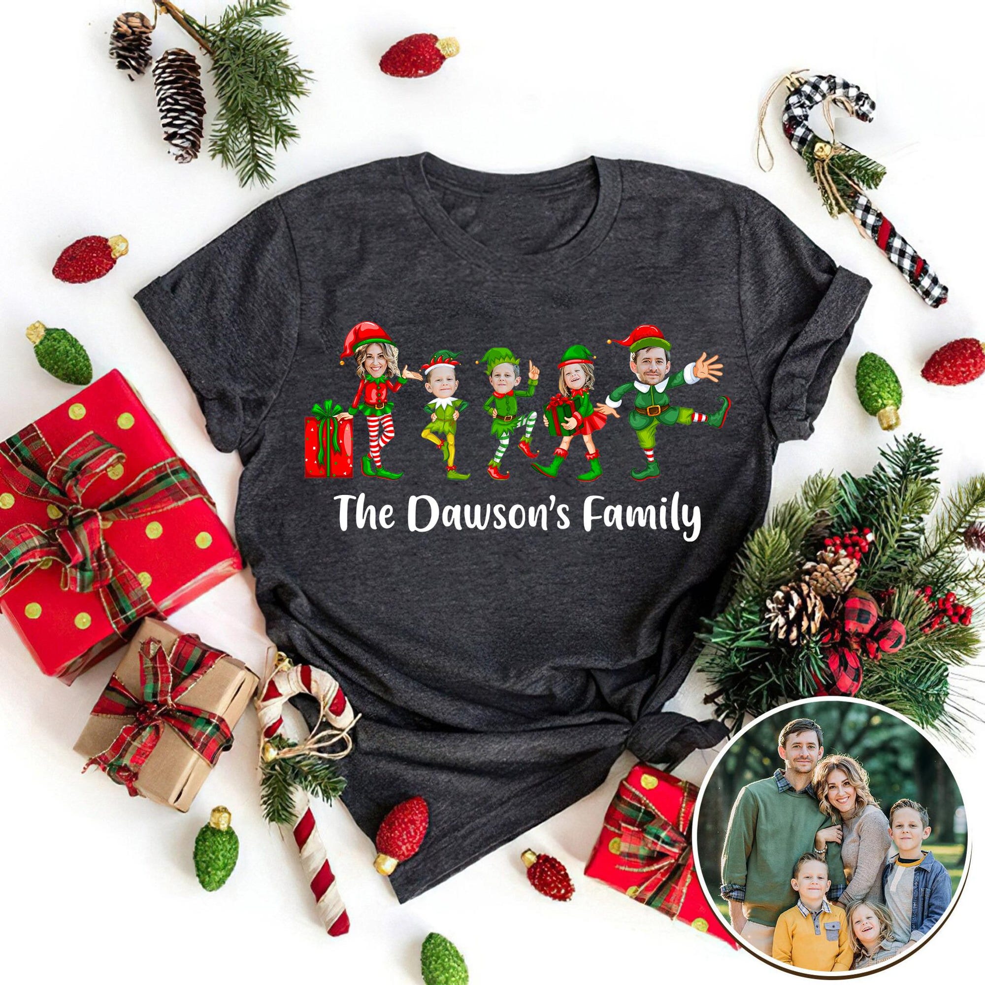 Custom The Elf Shirt, Custom Photo Elf Shirt,Christmas Family Matching, Funny Christmas Shirt,Christmas Elf Shirts,Christmas Family Matching
