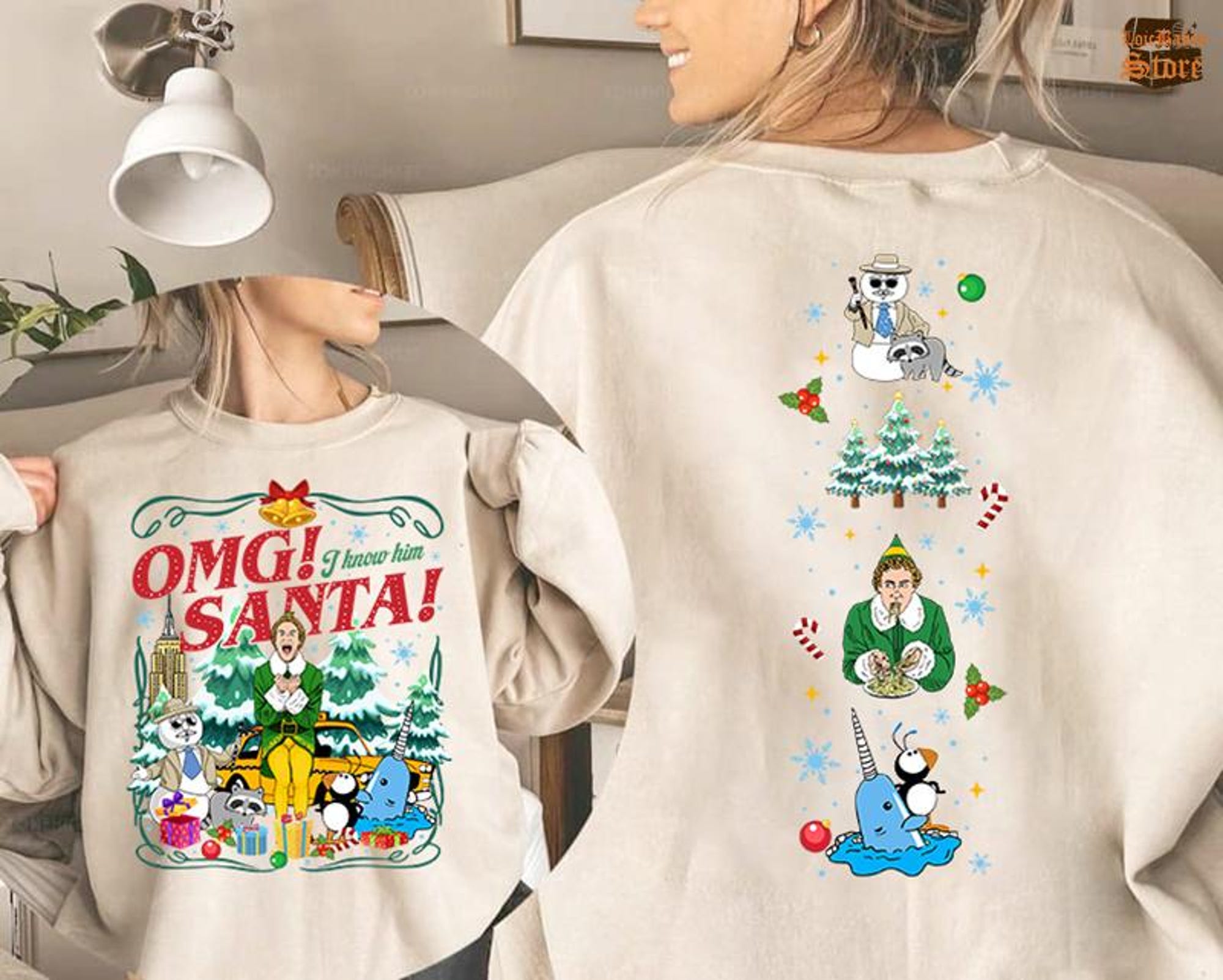 Comfort Colors Christmas Buddy Elf Movie Shirt, Santa I Know Him Shirt, Elf Movie Quotes Tee, Buddy The Elf Shirt, Elf Christmas Movie Shirt