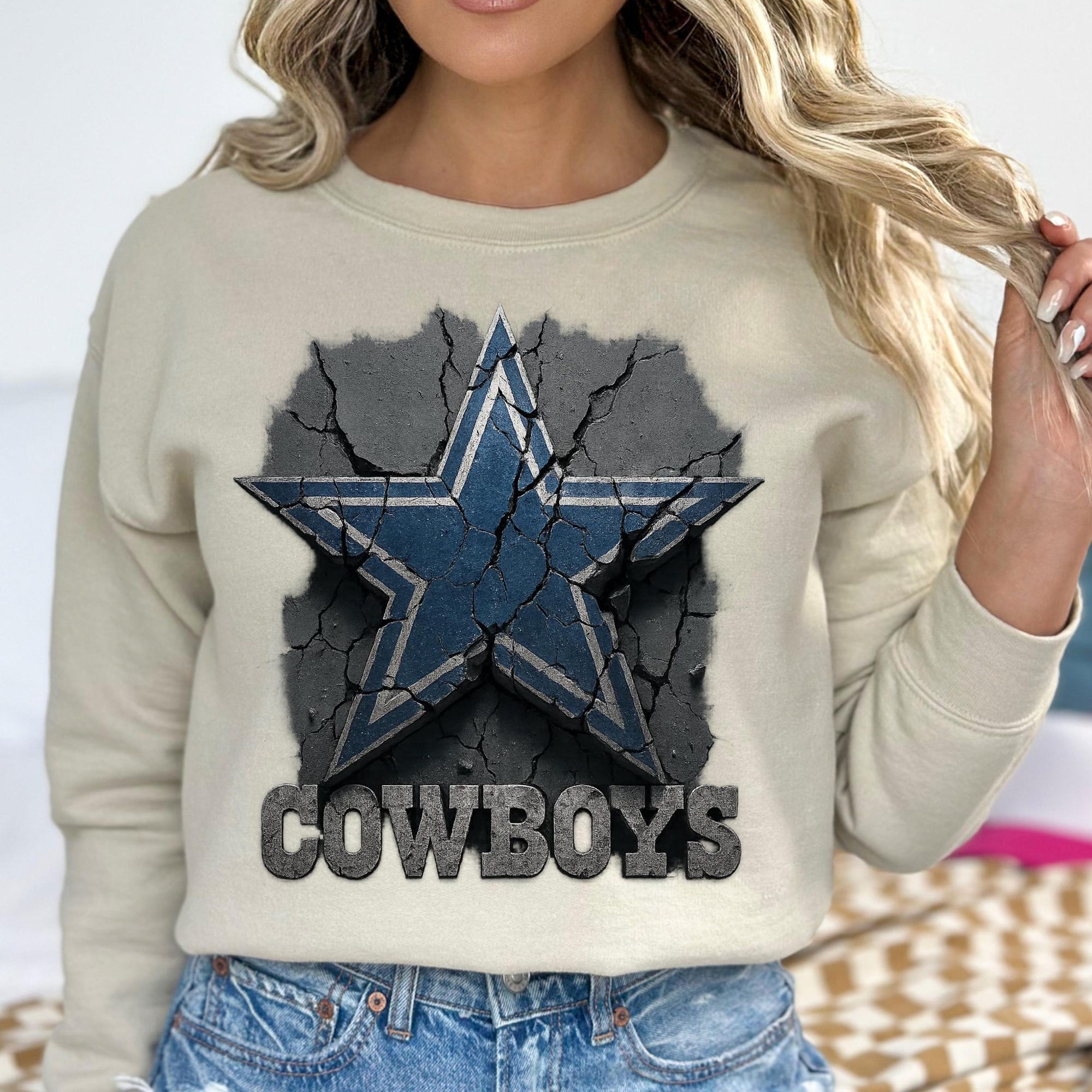 Cowboys Sweatshirt, Retro Cowboys Hoodie, Cowboys Western Hoodie, Distressed Cowboys Sweatshirt, Cowgirls Shirt, Football Fan Sweatshirt