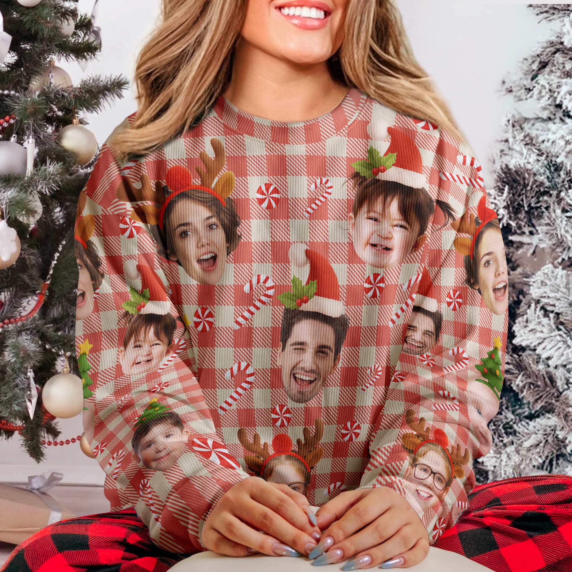 Custom Face Christmas Silly Family, Friends, Co-Workers, Personalized Ugly Sweater, Funny Christmas Ugly Sweater Party Christmas Gifts